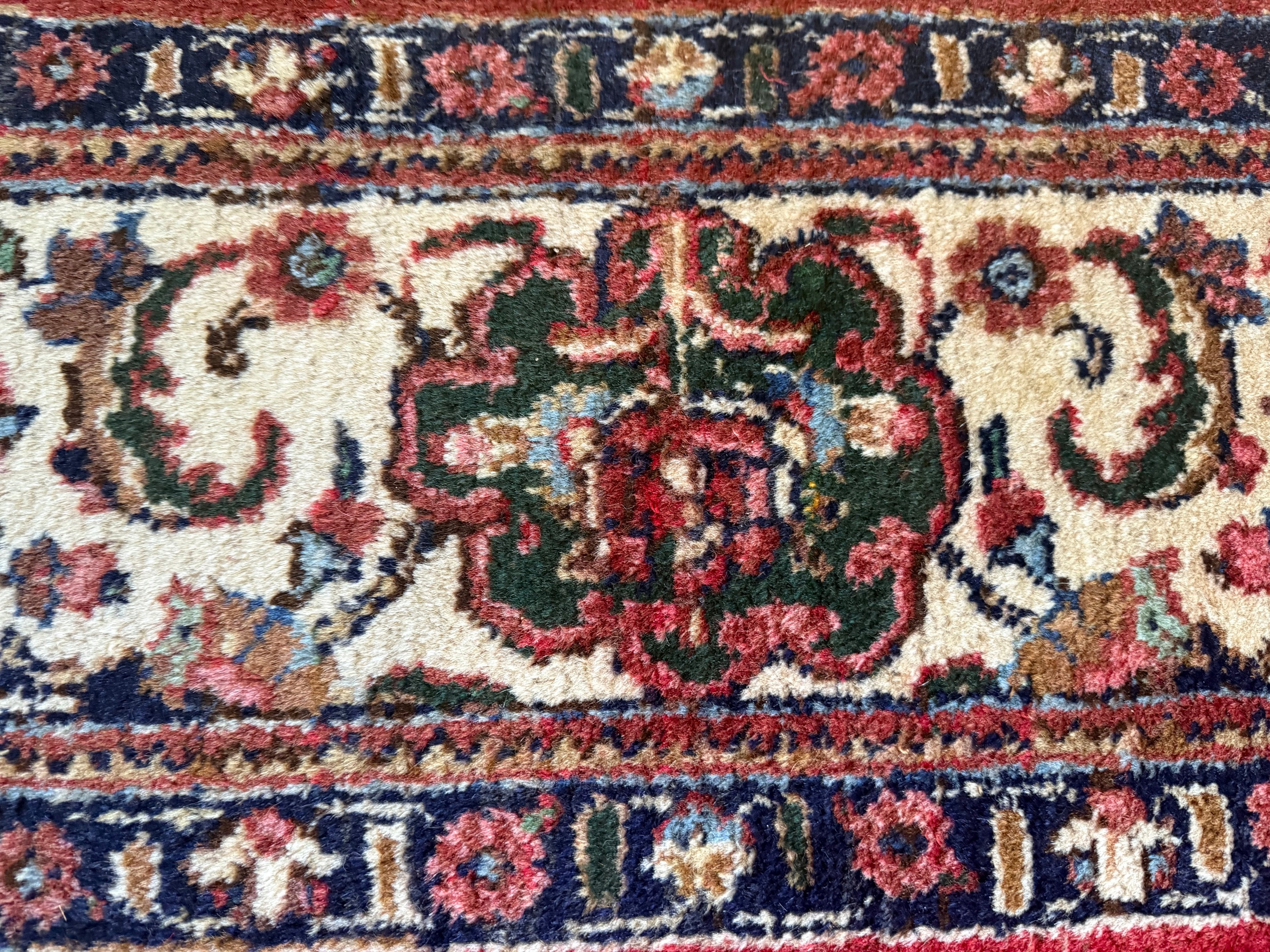 Vintage handgeknoopt vloerkleed – klassieke florale stijl – ca. 320 × 207 cm