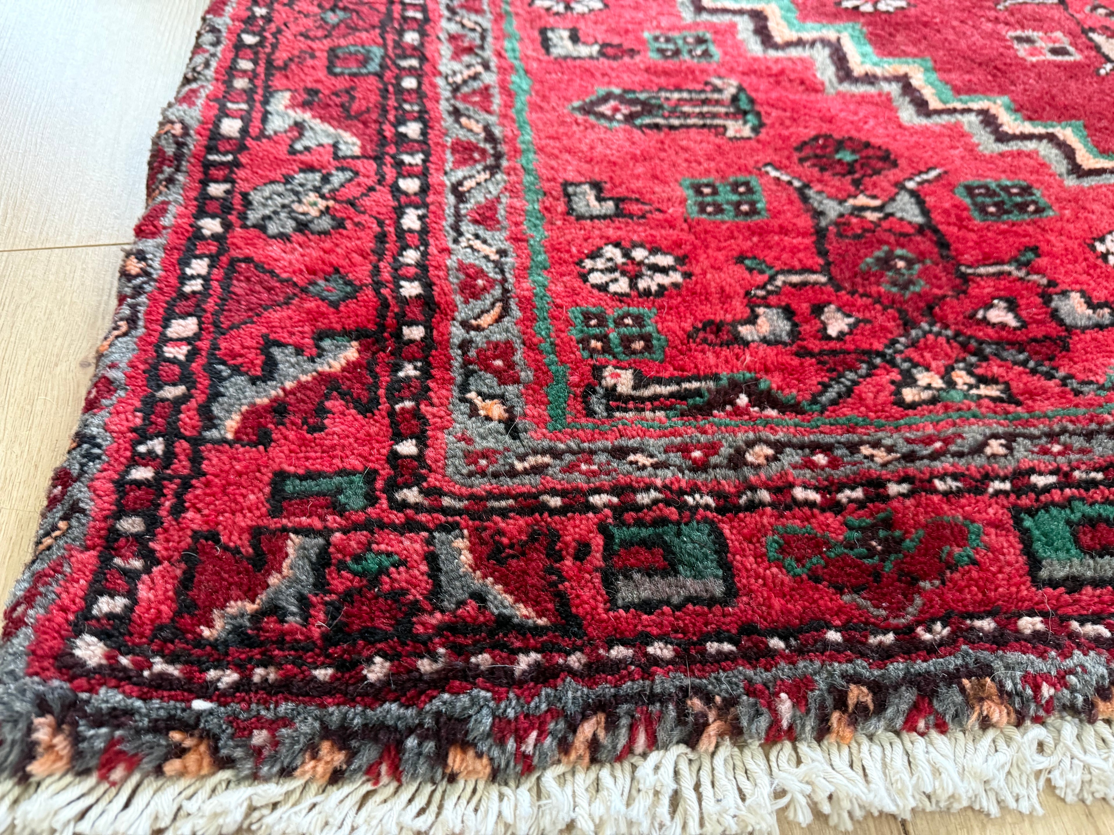 Handgeknoopt vintage tapijt – ca. 208 × 104 cm