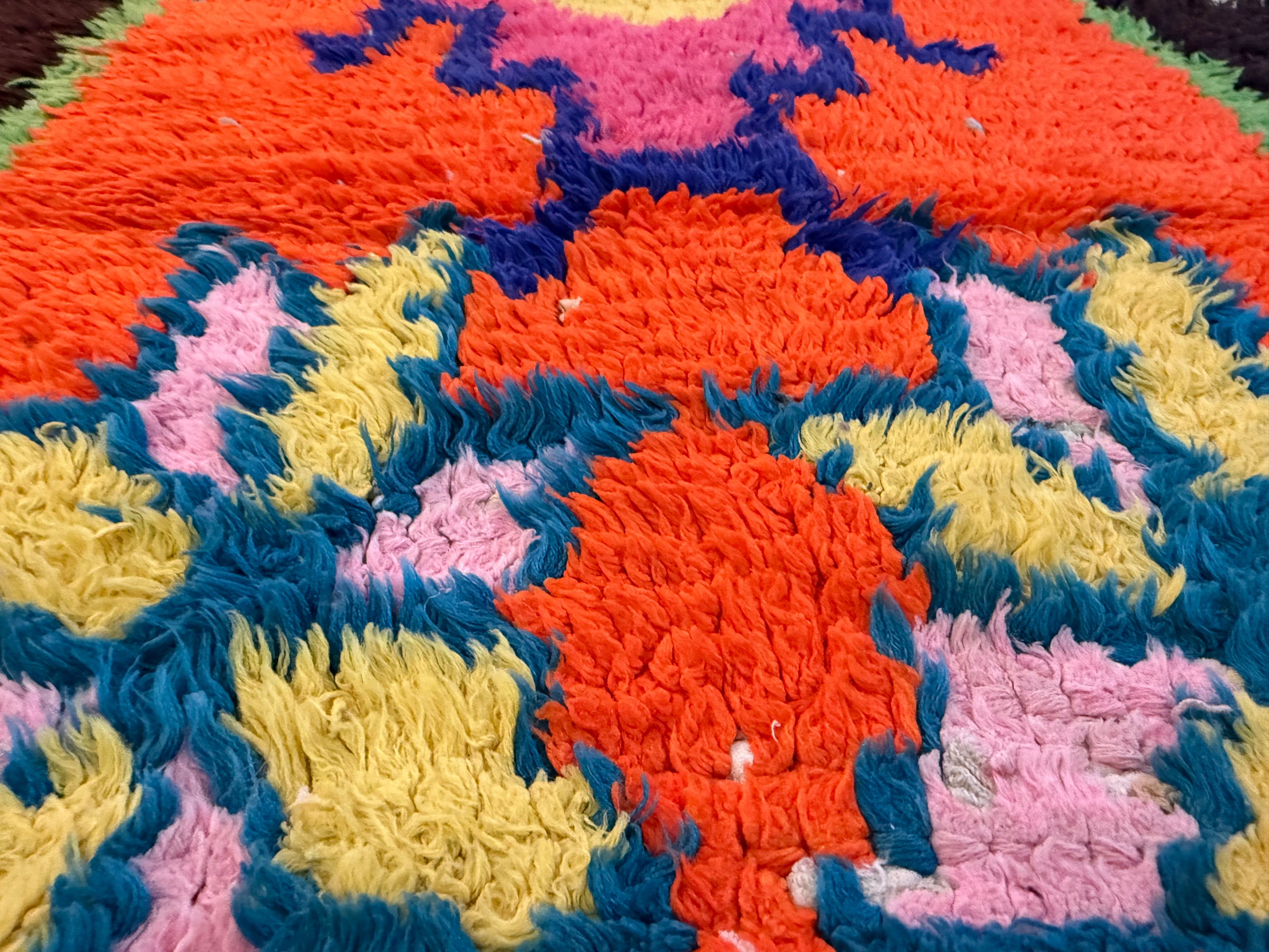 Authentiek handgeknoopt tapijt – kleurrijke boho stijl – ca. 274 × 75 cm