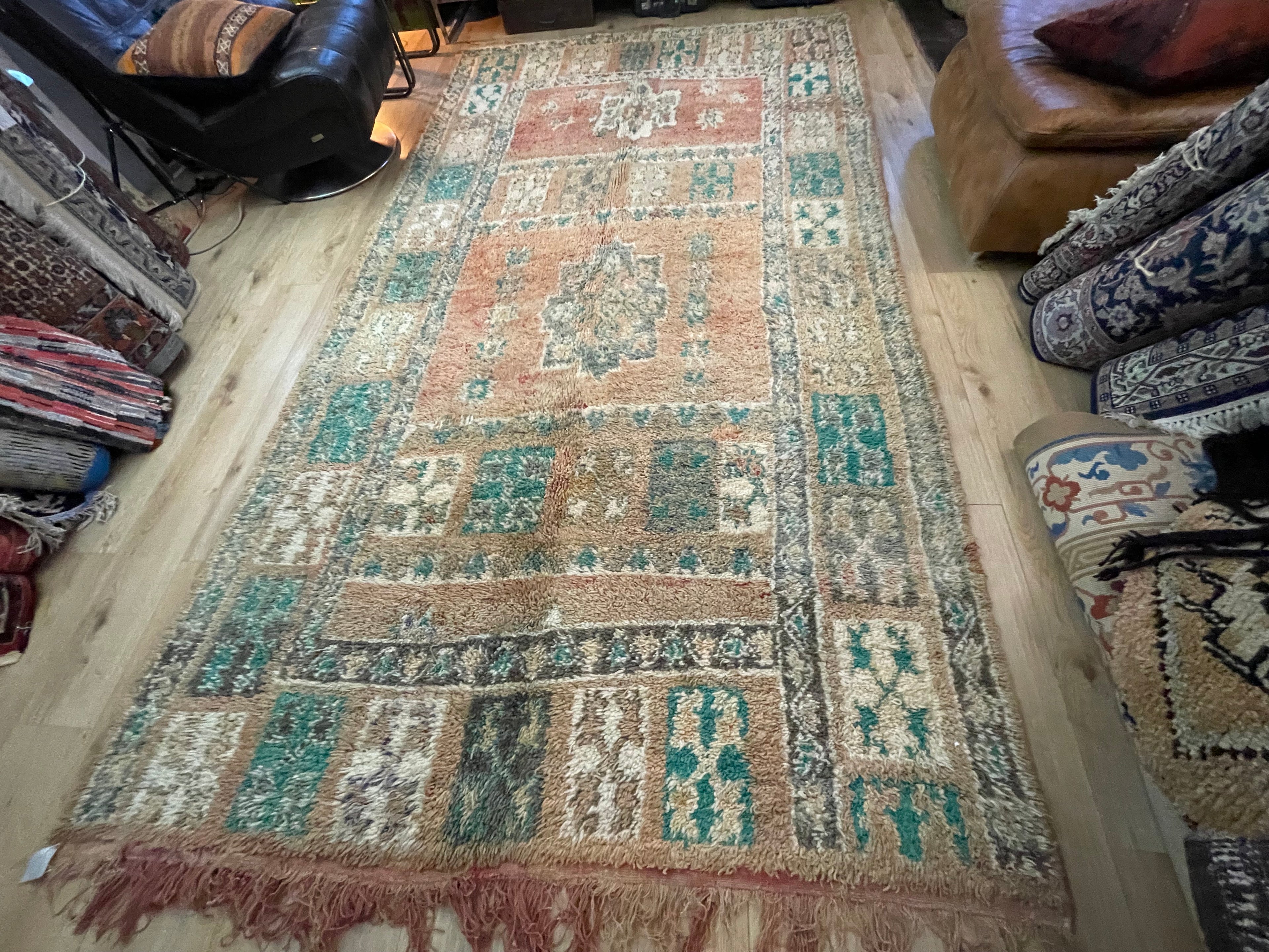 Handgeknoopt vintage Marokkaans tapijt – ca. 335 × 190 cm