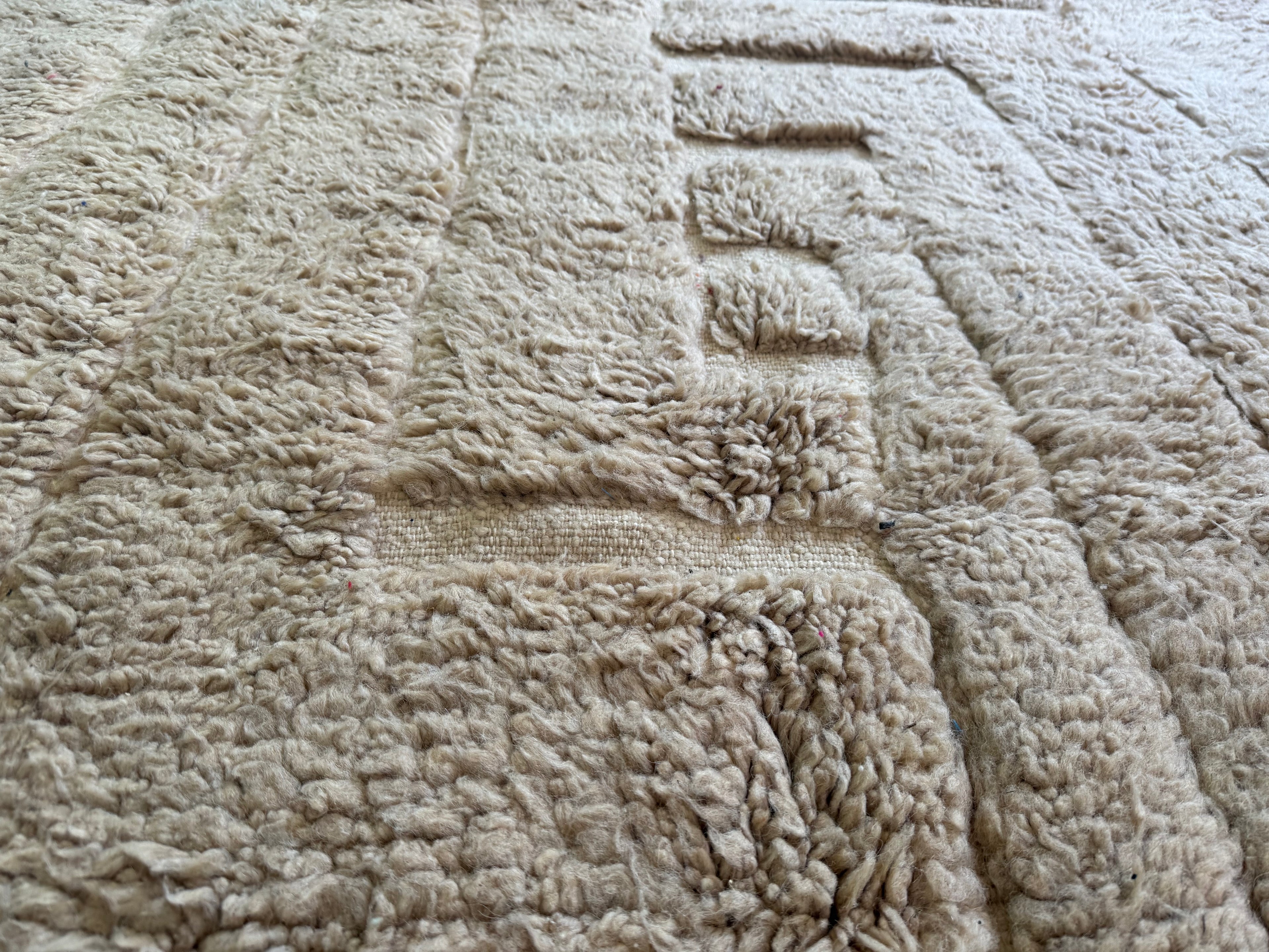 Vintage Moroccan Relief Carpet 311 × 234 cm