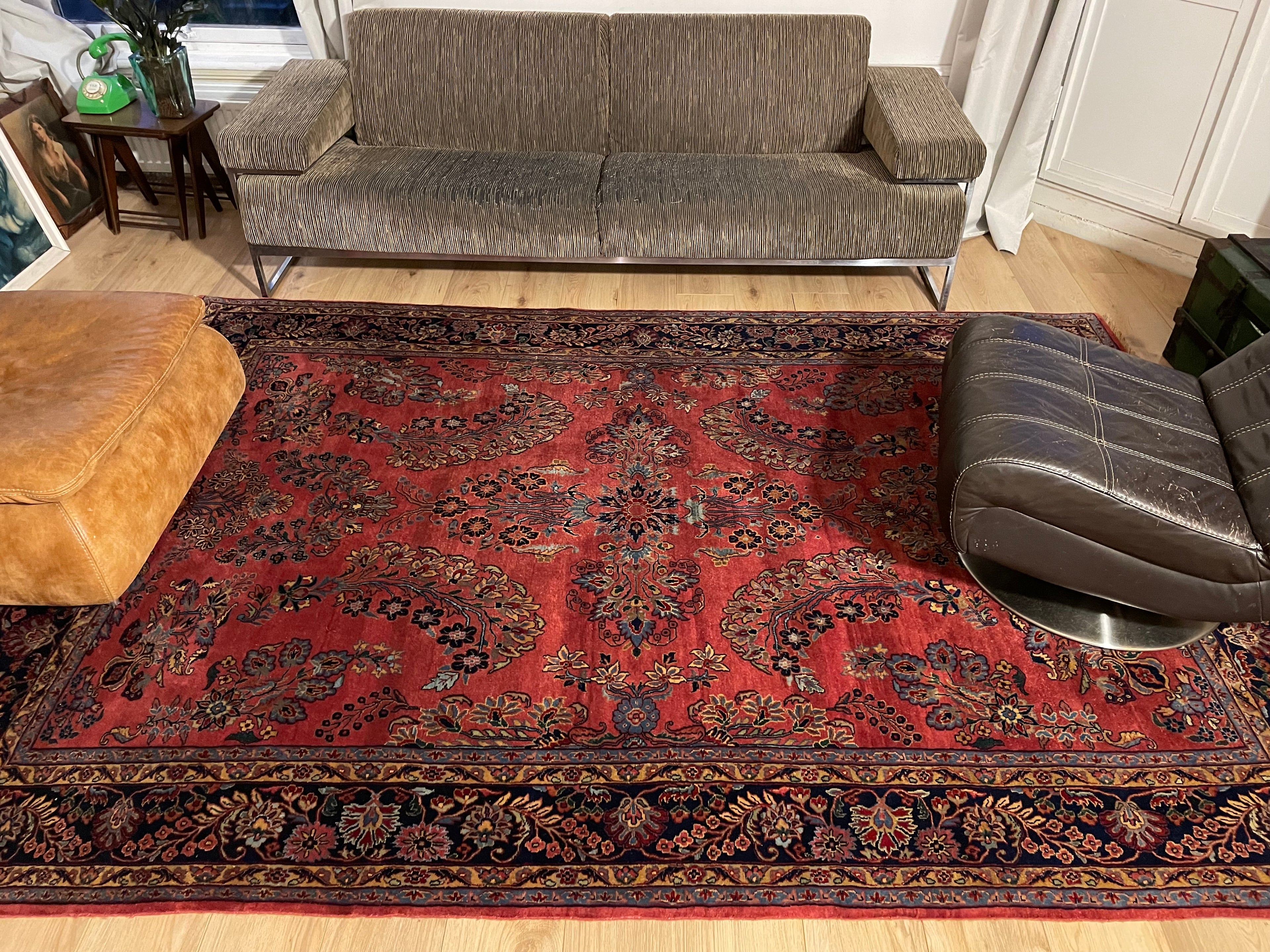 Handgeknoopt Oosterse Sarough tapijt – India – ca. 295 × 202 cm