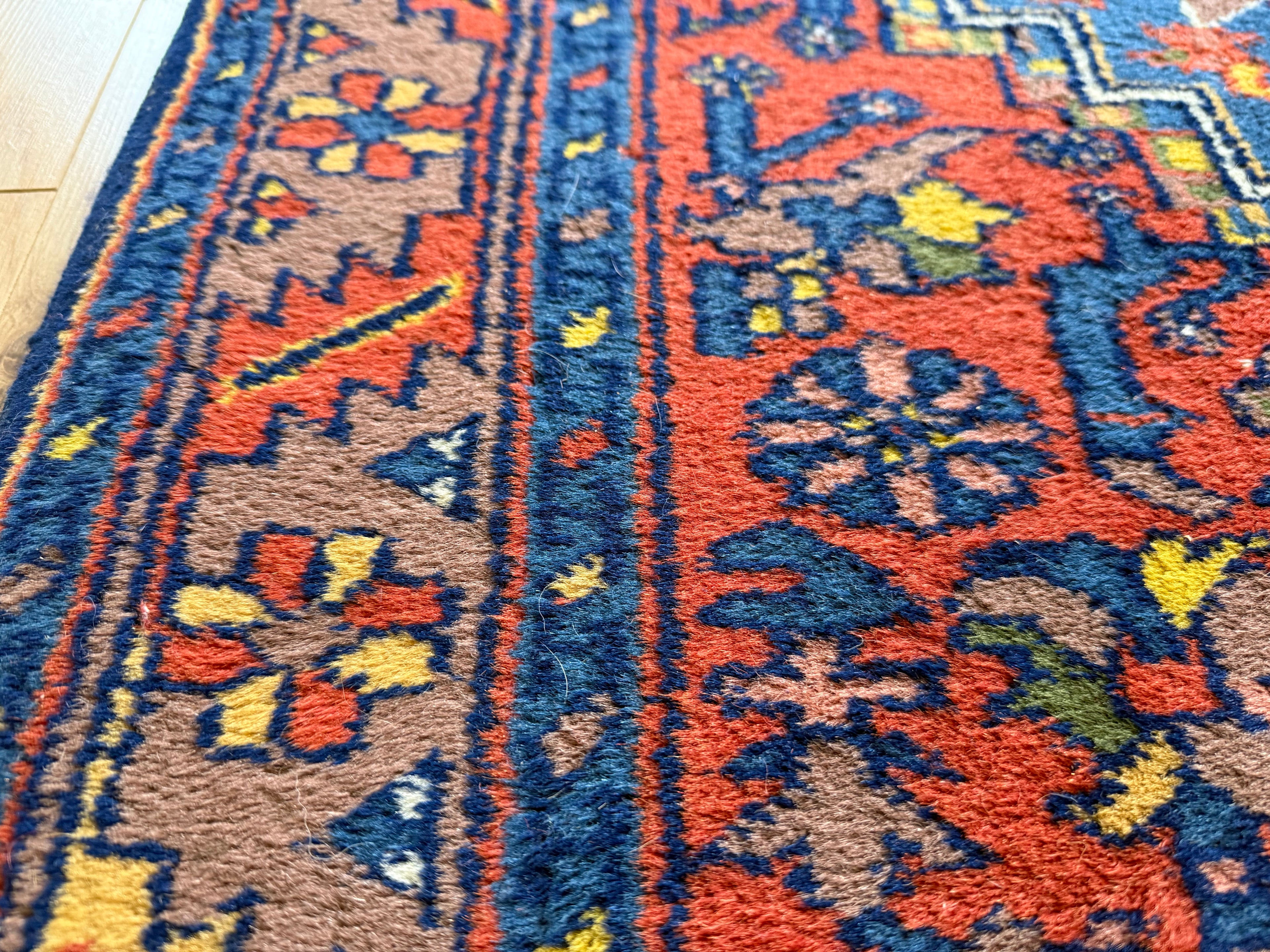 Handgeknoopte wollen loper – ca. 340 × 89 cm