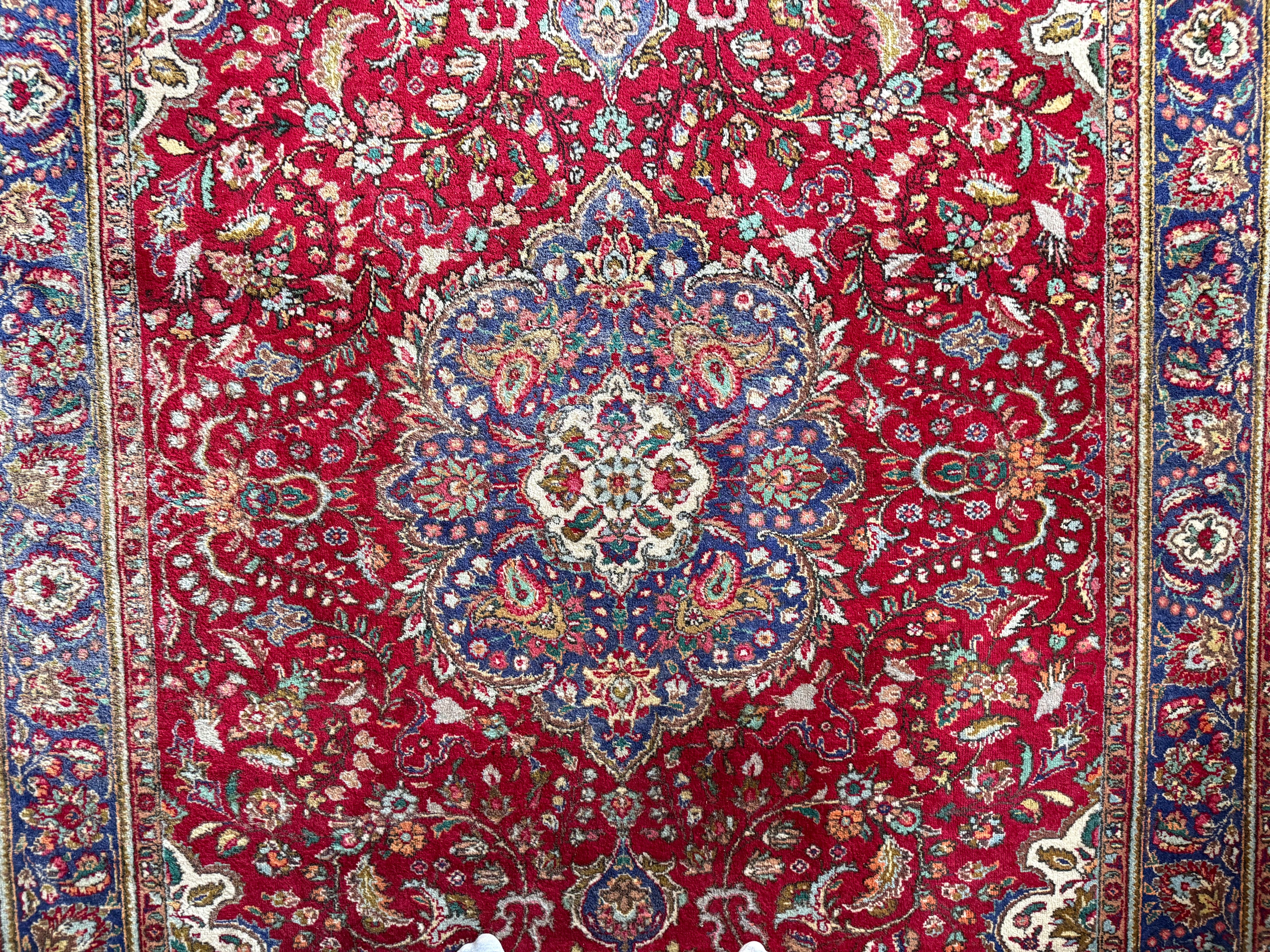 Handgeknoopt vintage Tabriz tapijt – ca. 301 × 205 cm