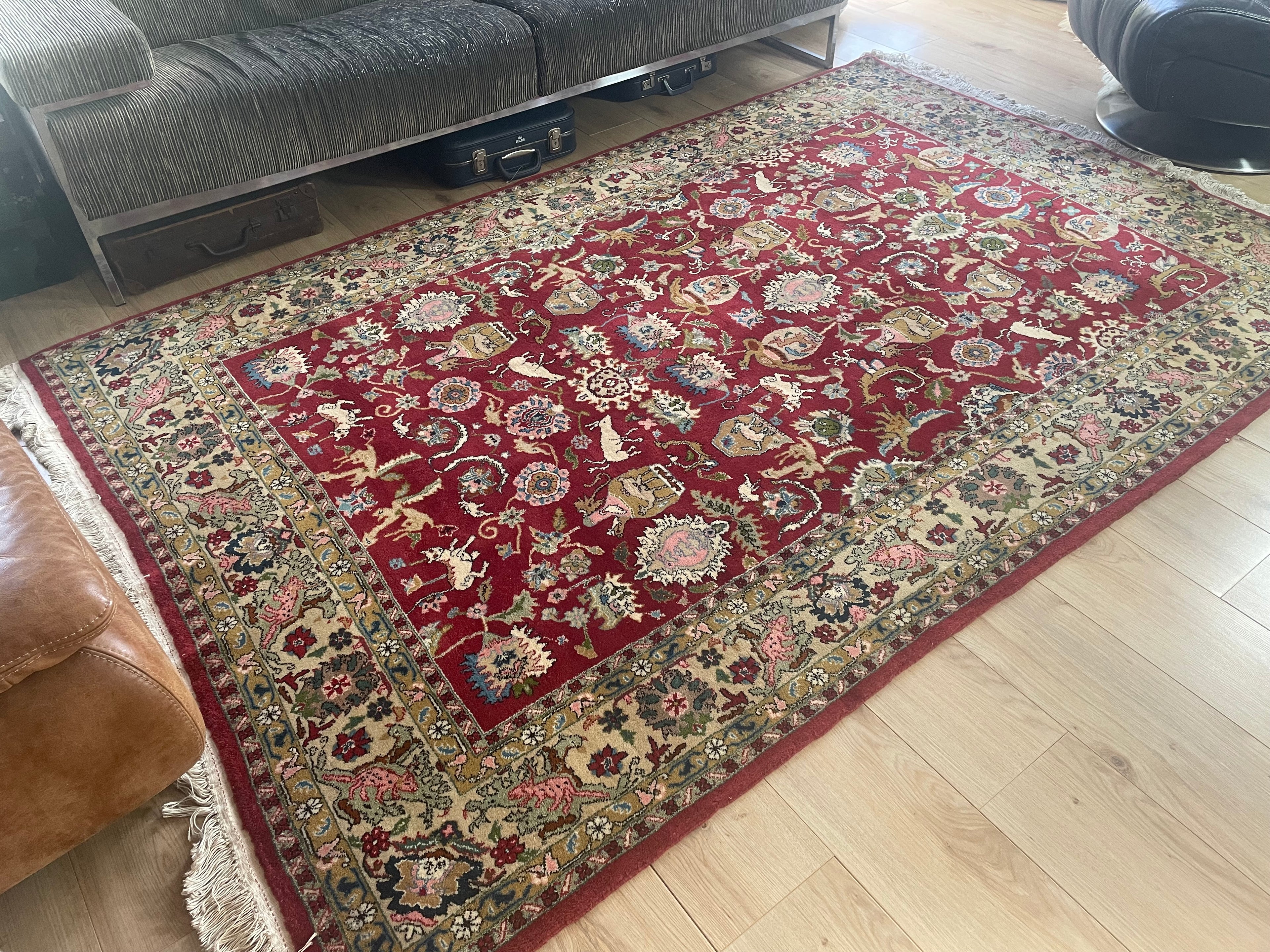 Handgeknoopt vintage Oosters tapijt – ca. 265 × 162 cm