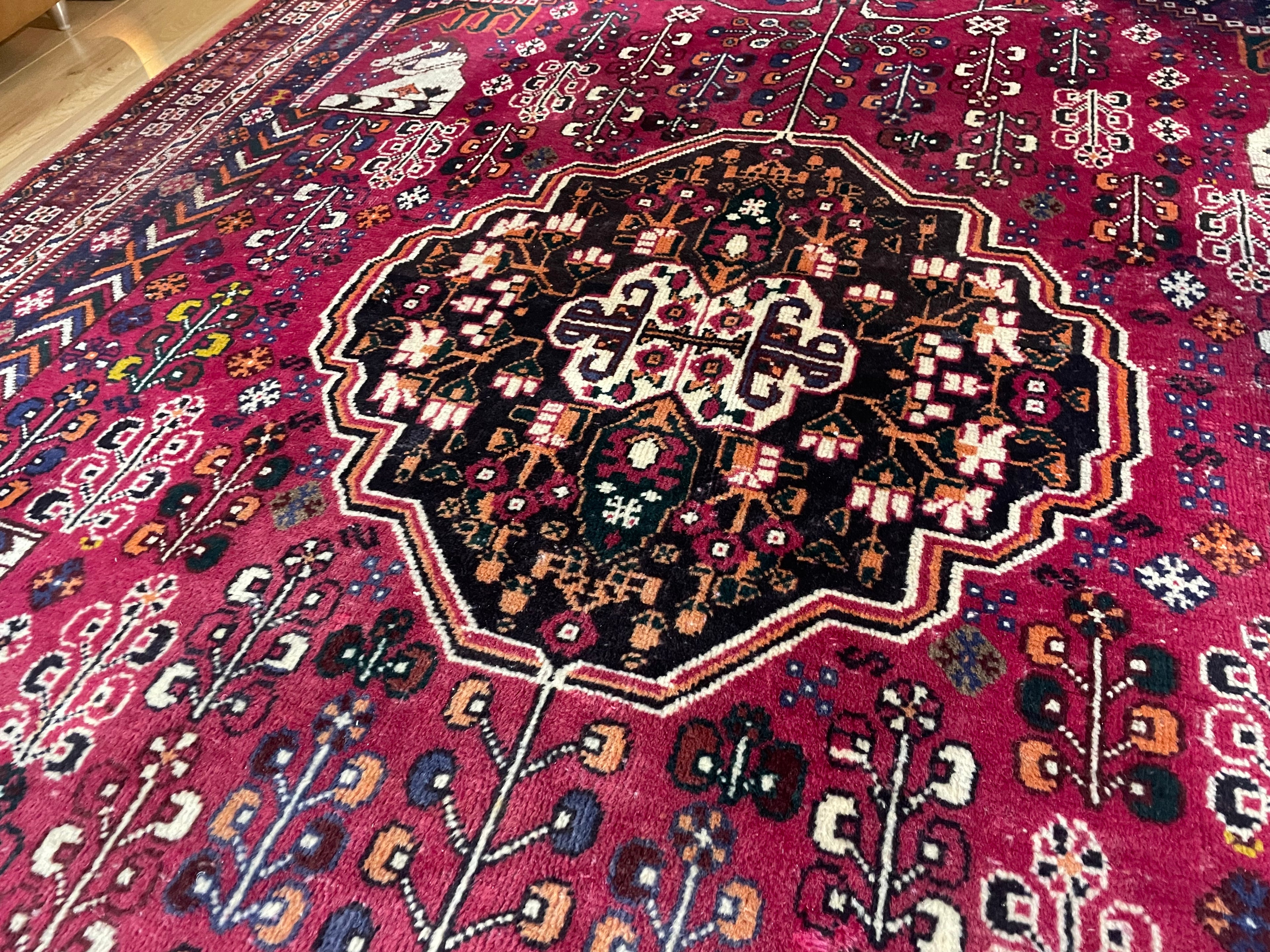 Handgeknoopt Vintage Oosters tapijt – ca. 248 × 182 cm