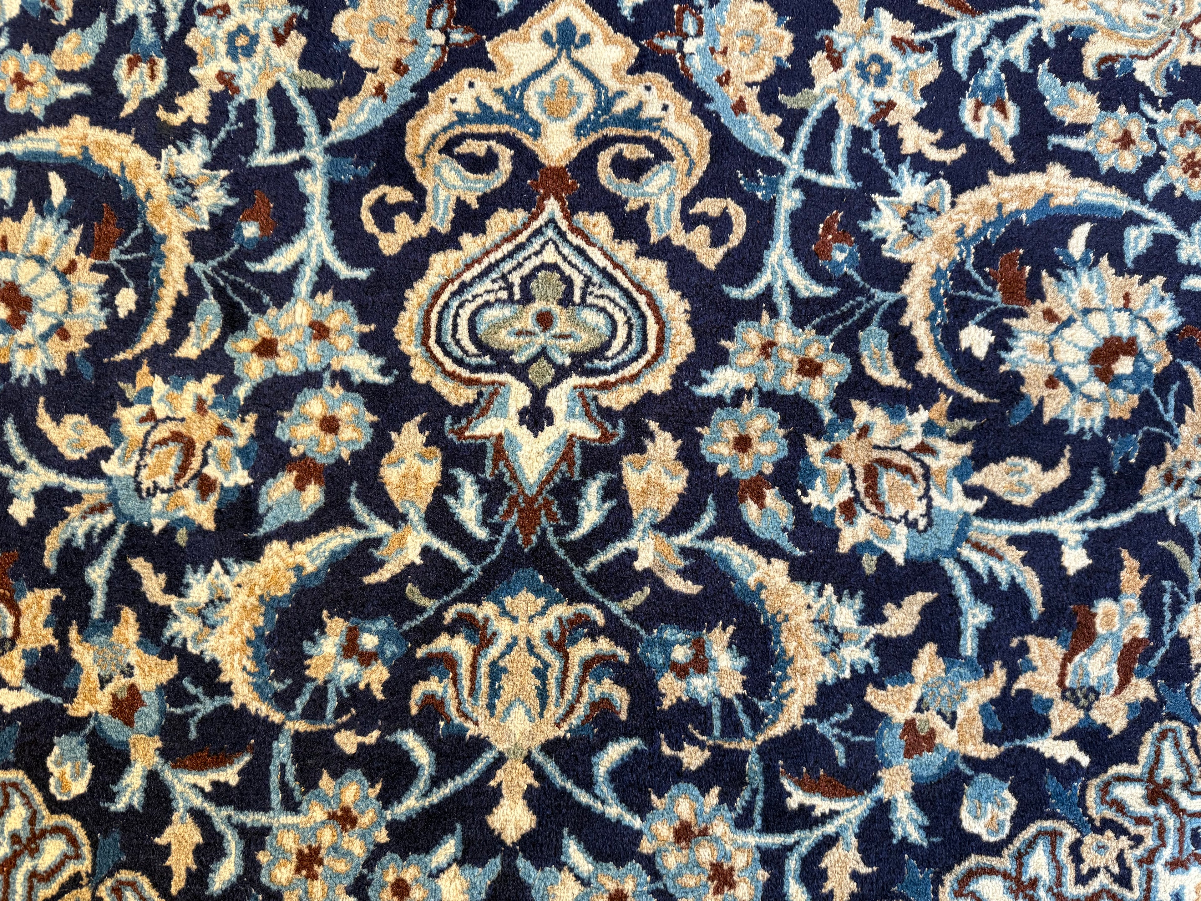 Hand-knotted vintage oriental Nain style carpet – approx. 196 × 300 cm