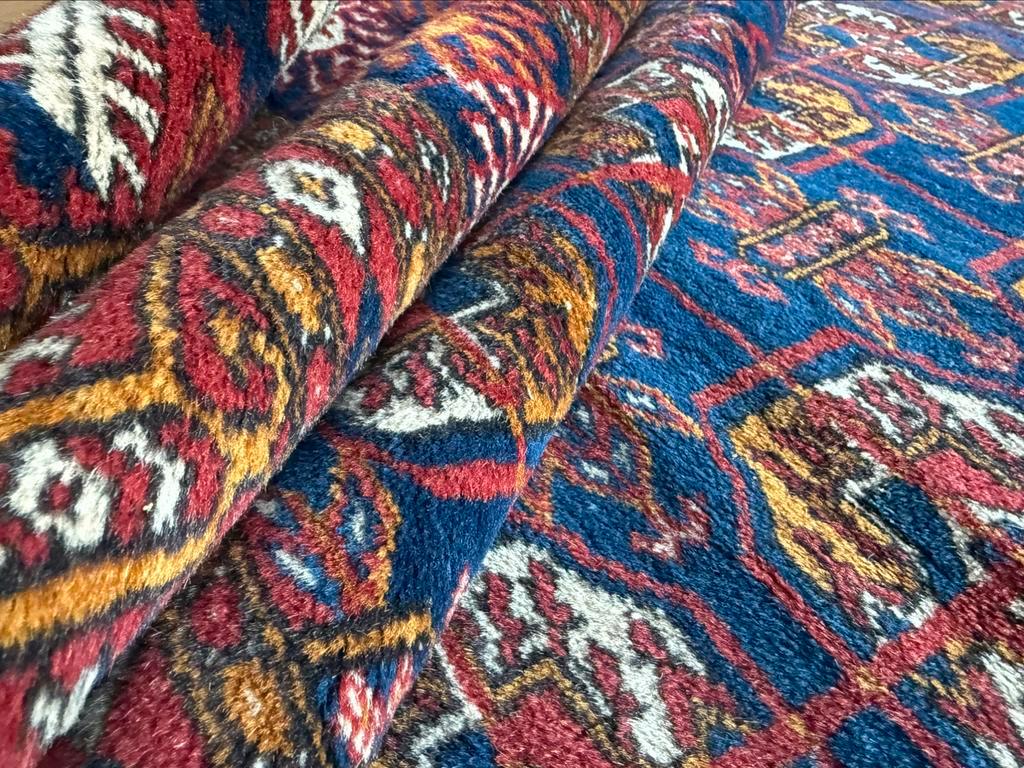 Vintage handgeknoopt Bochara tapijt 185 x272 cm – jaren &