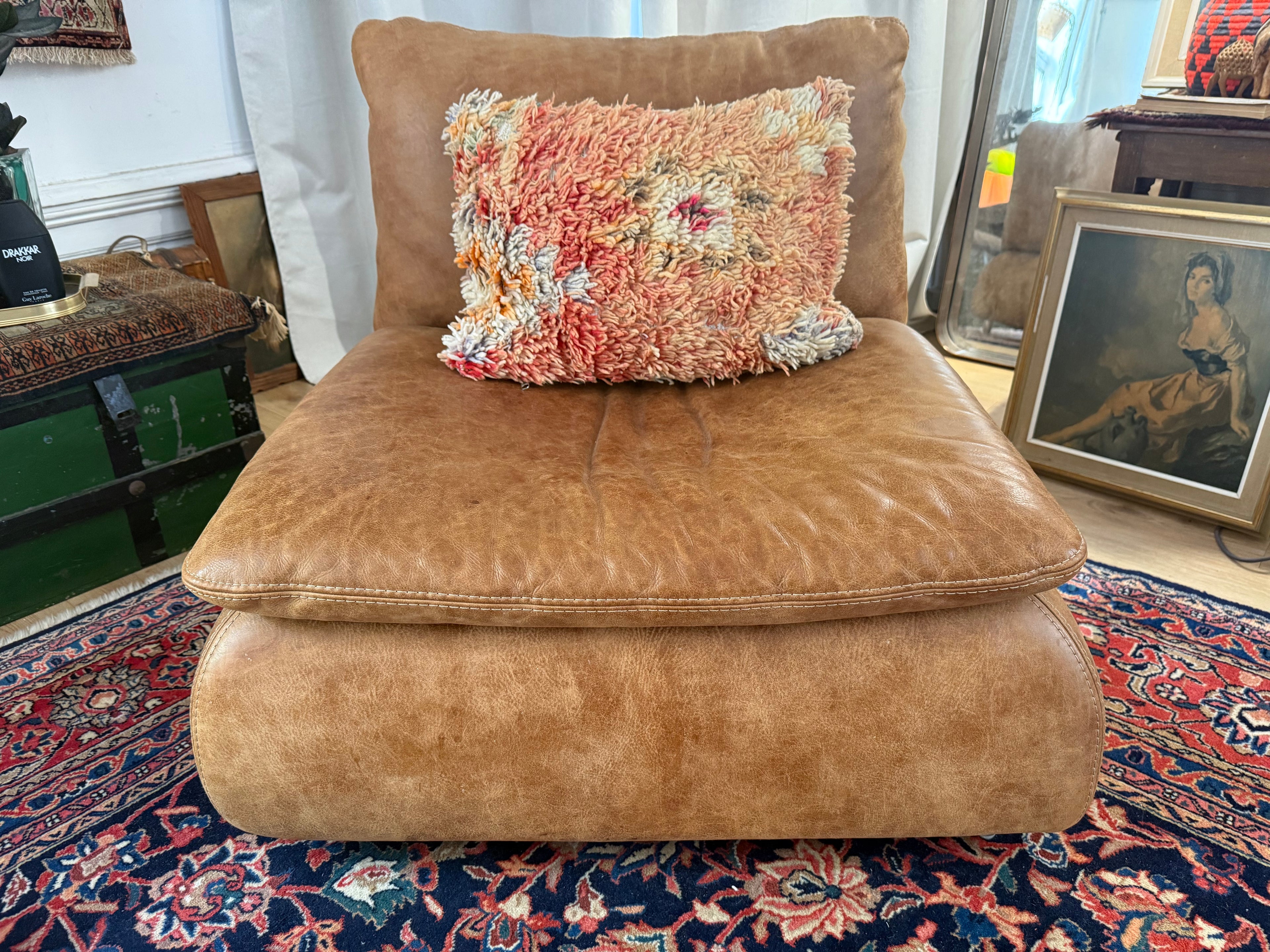 Handgemaakt kussen van een vintage Marokkaans tapijt – ca. 60 × 40 cm