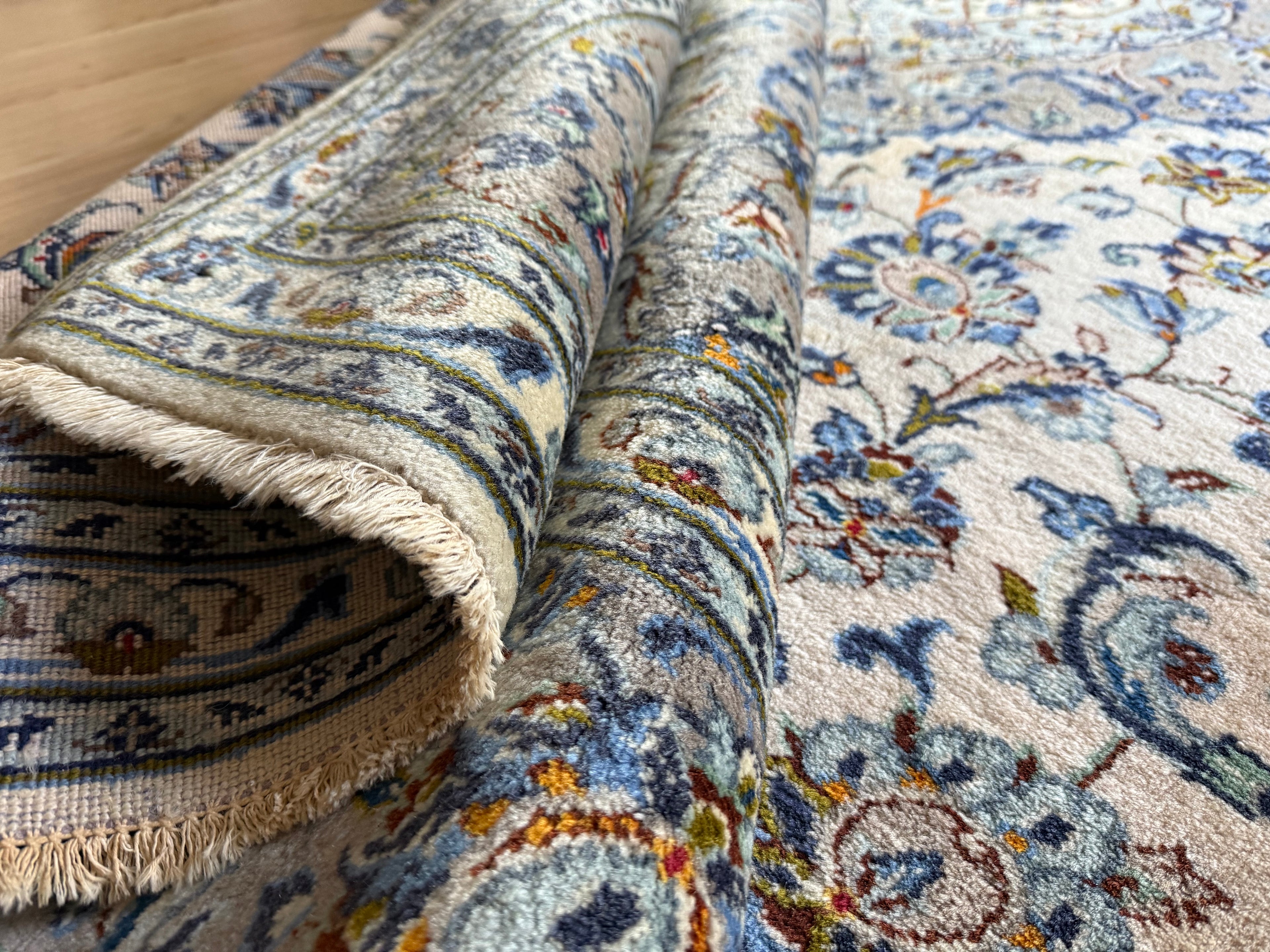 Handgeknoopt vintage tapijt – Licht & elegant – ca. 365 × 245 cm