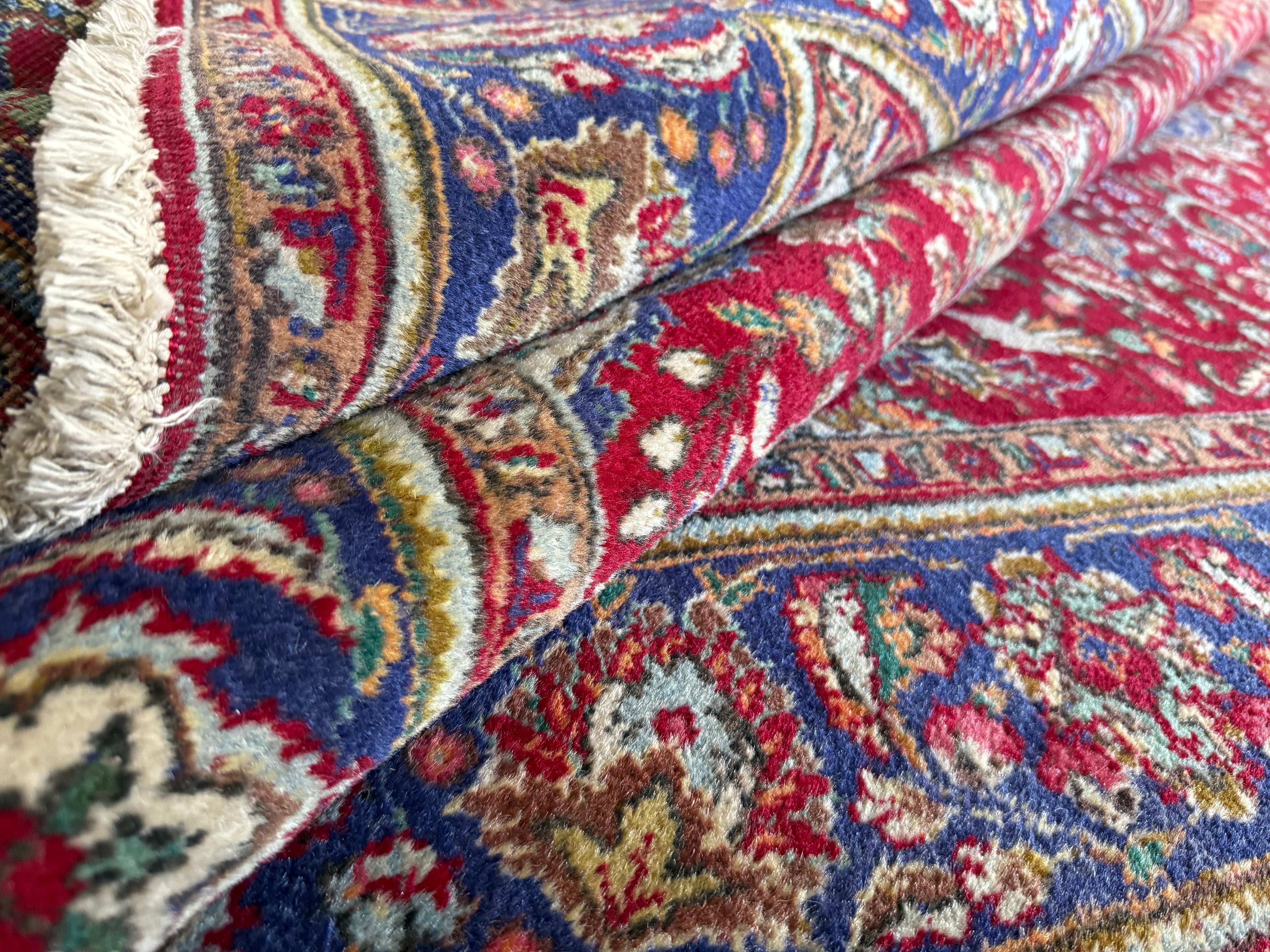 Handgeknoopt vintage Tabriz tapijt – ca. 301 × 205 cm