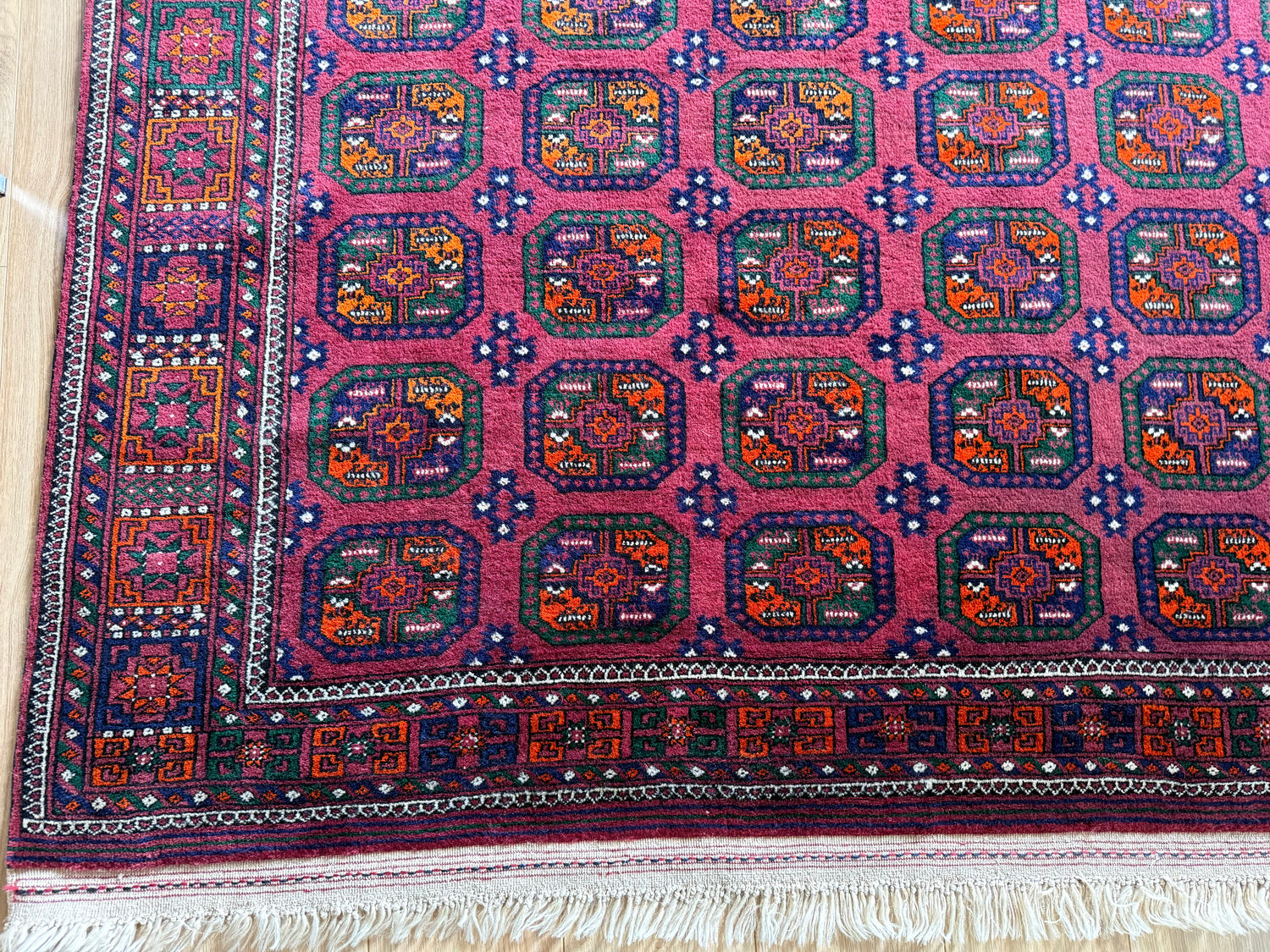 GEREINIGD Alfombra Bochara pakistaní anudada a mano 285×183 cm