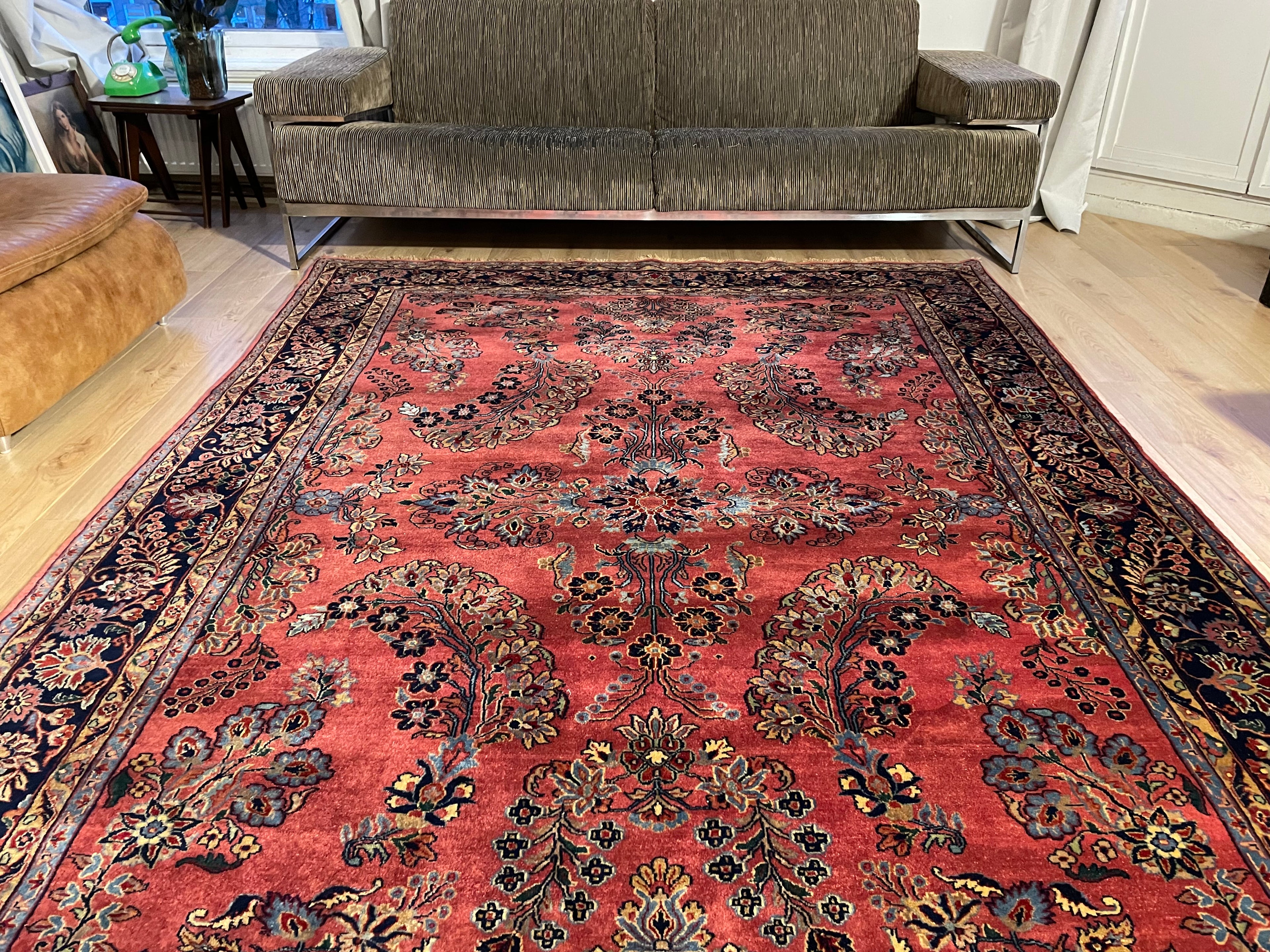 Handgeknoopt Oosterse Sarough tapijt – India – ca. 295 × 202 cm