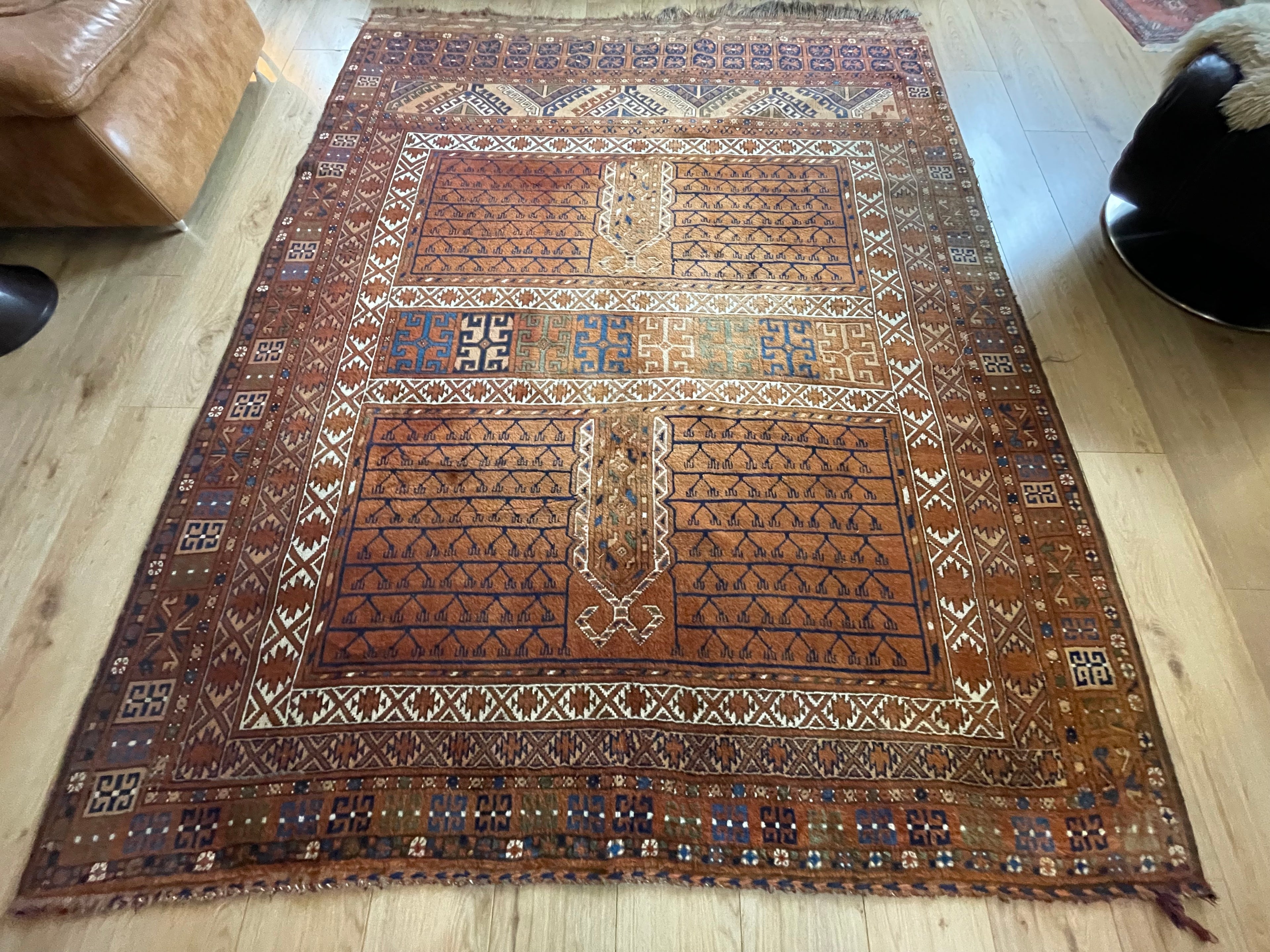 Handgeknoopt vintage tapijt – ca. 250 × 194 cm
