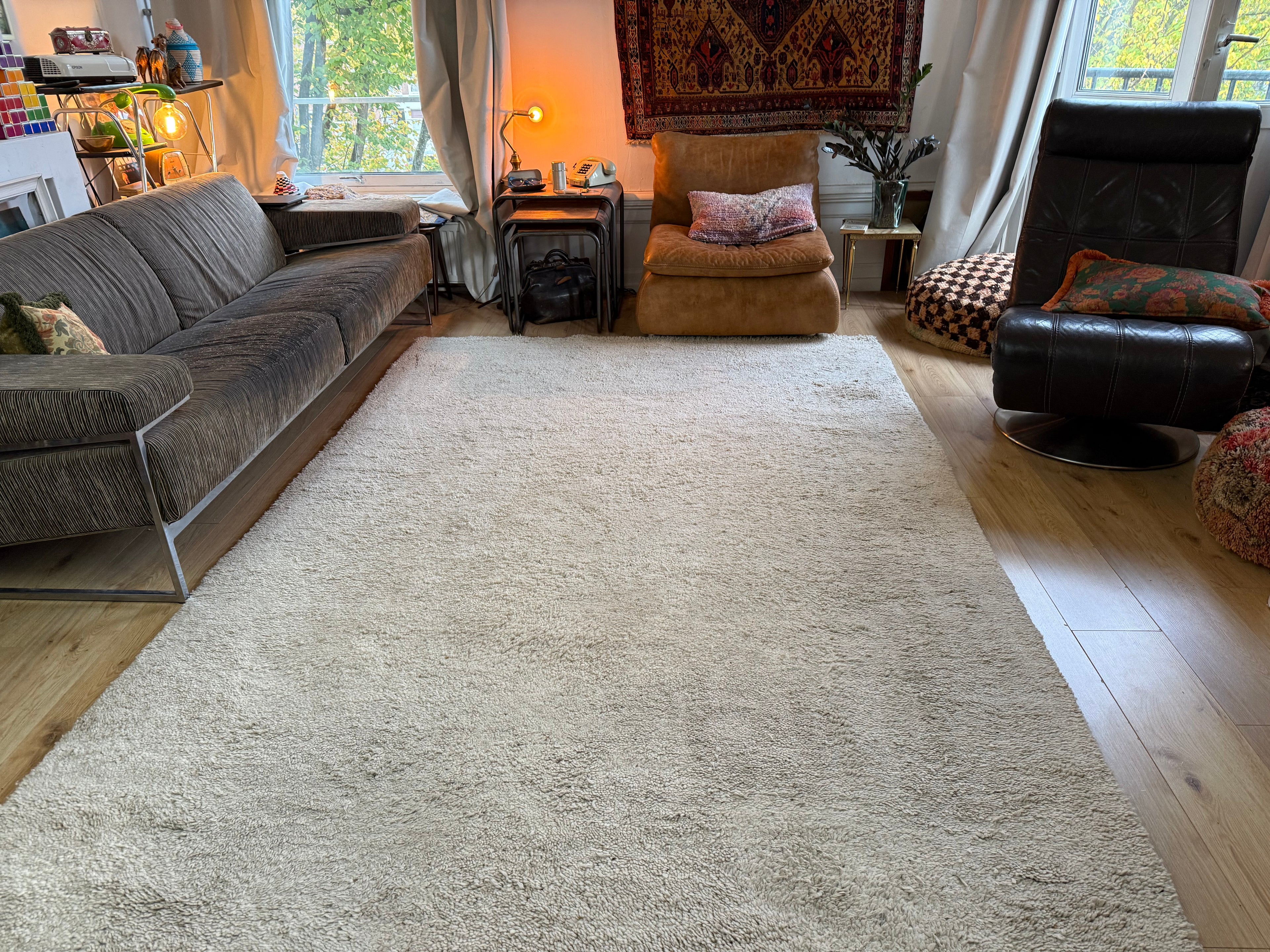 Handgeknoopt Berber tapijt – ca. 295 × 198 cm luxe atelier uitvoering