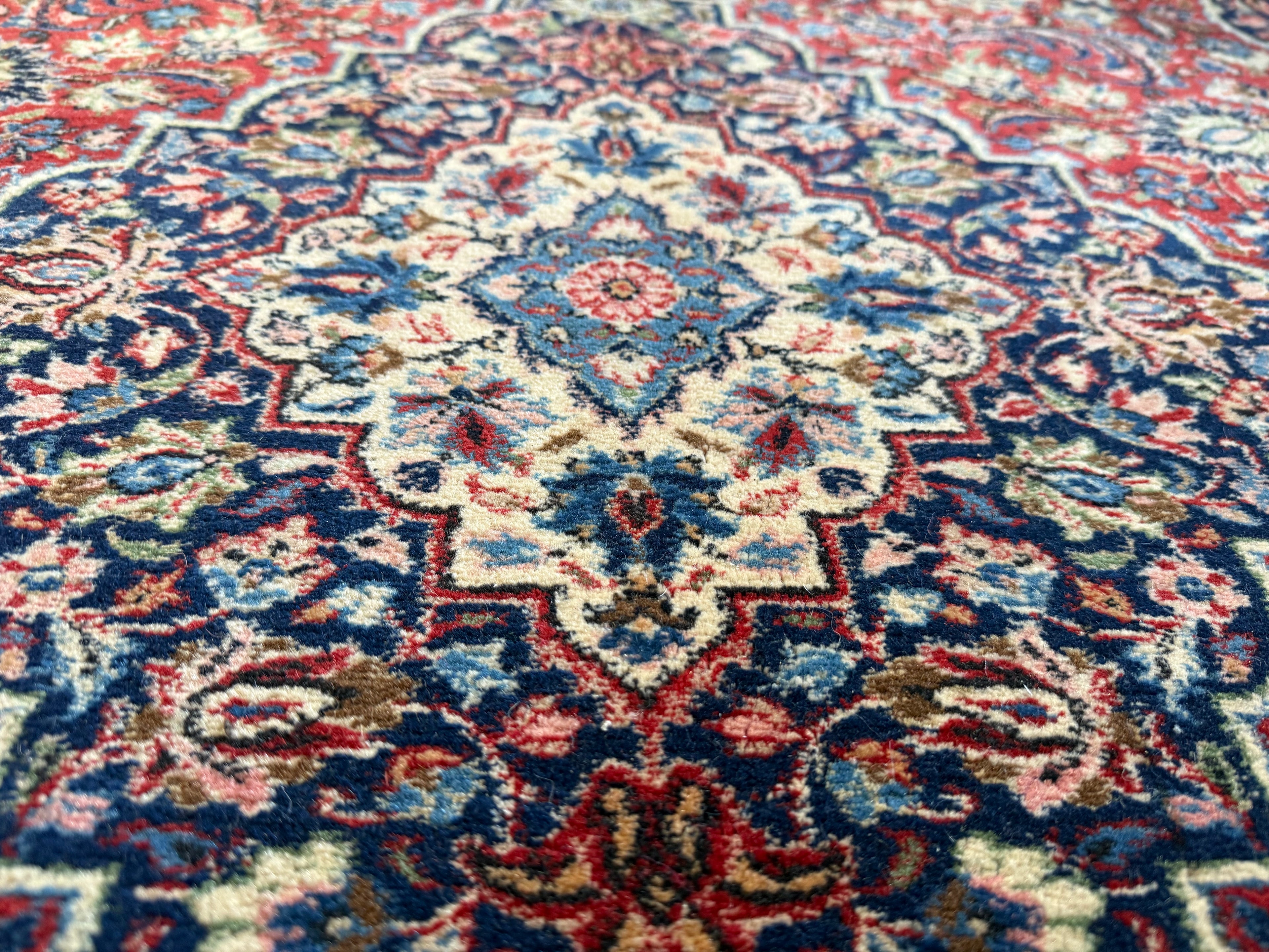 Vintage hand-knotted classic carpet 243 × 148 cm