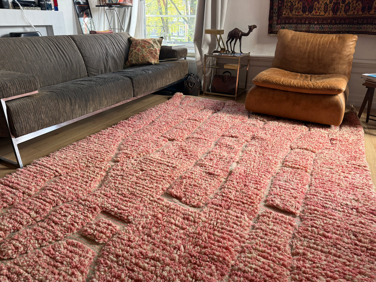 Vintage Marokkaans handgeknoopt tapijt – 315 × 194 cm