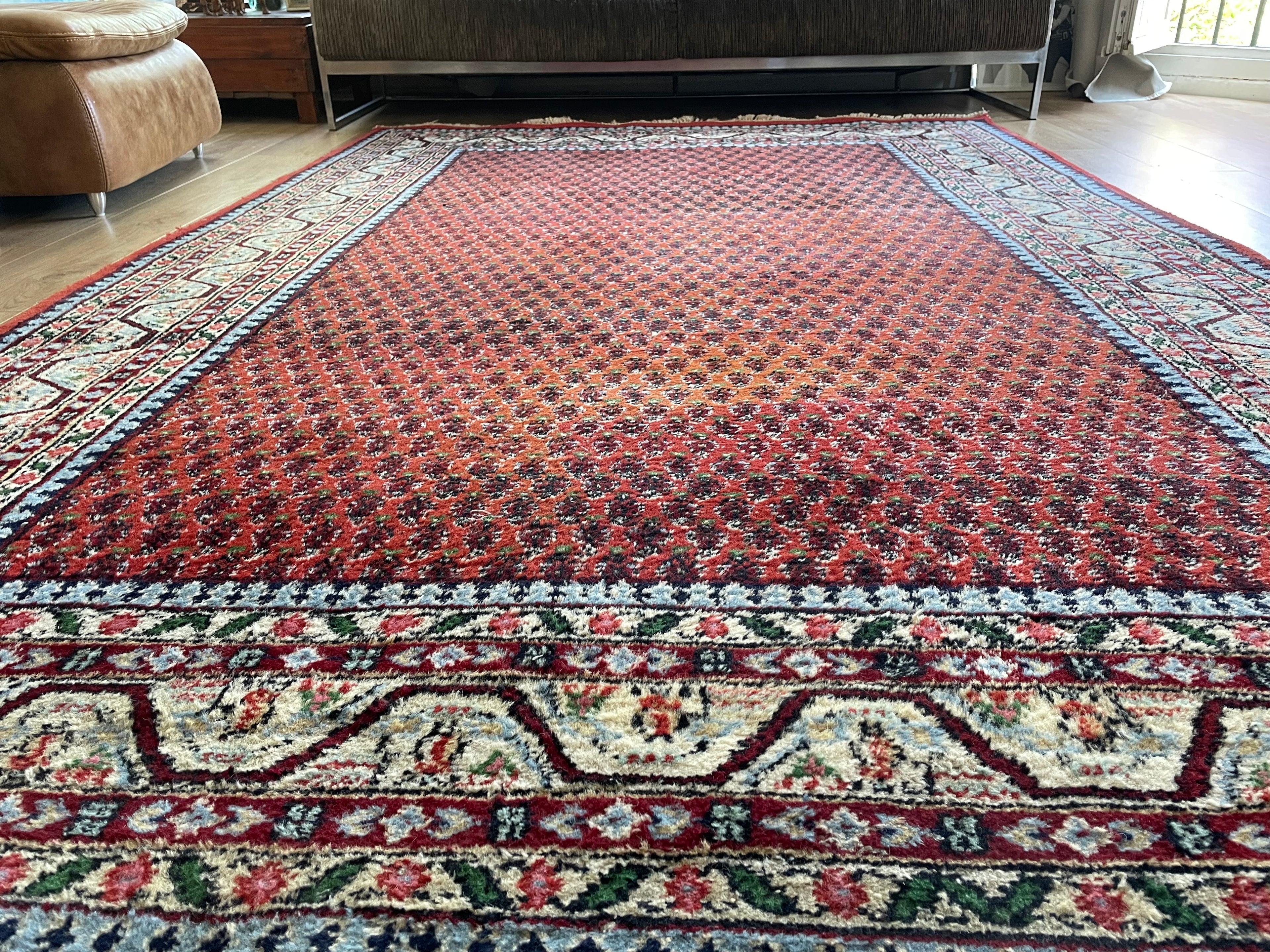 Handgeknoopt vintage vloerkleed – Sarough Mir – ca. 295 × 192 cm