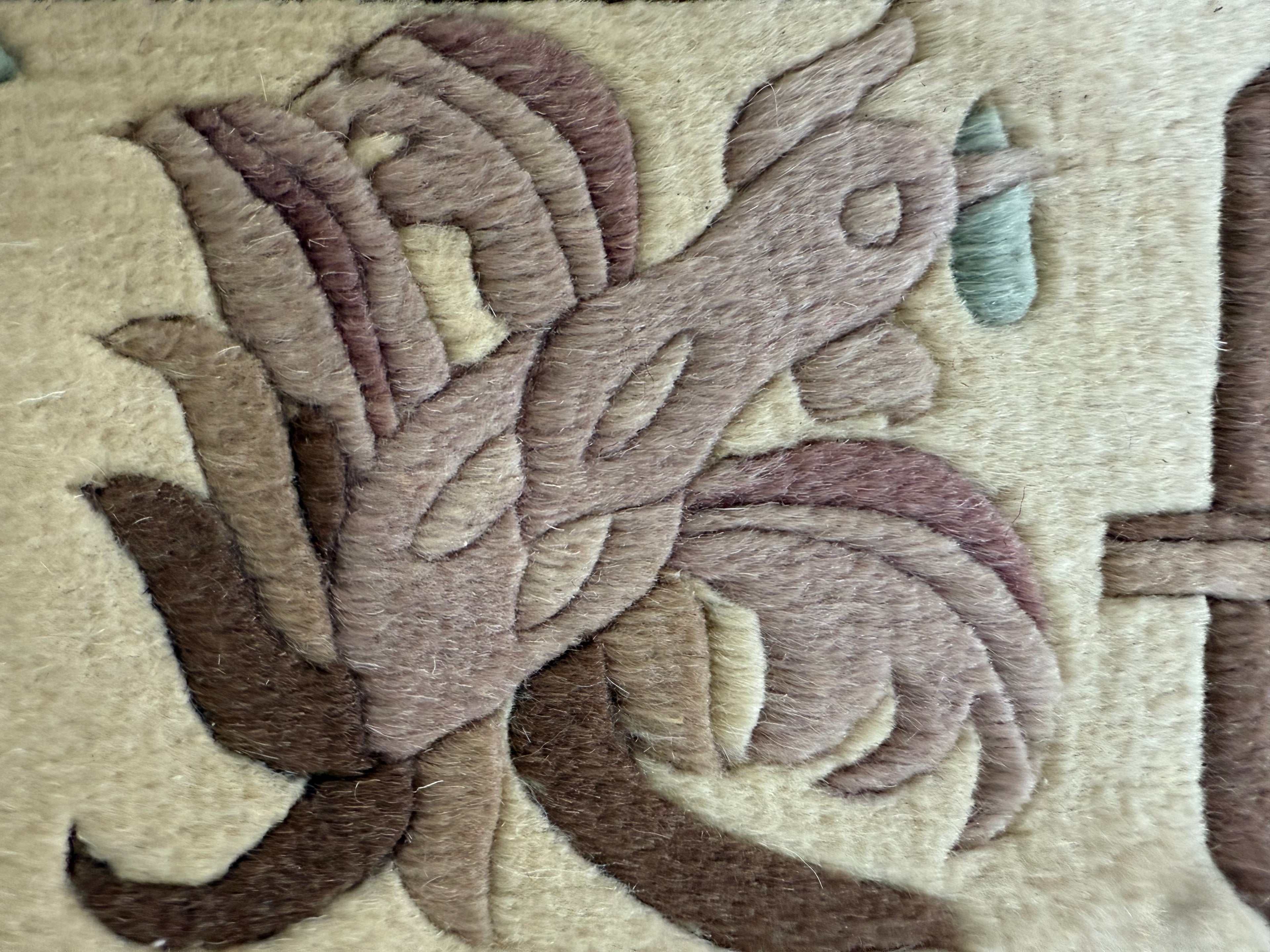 vintage Chinees Deco-tapijt – ca. 155 × 248 cm