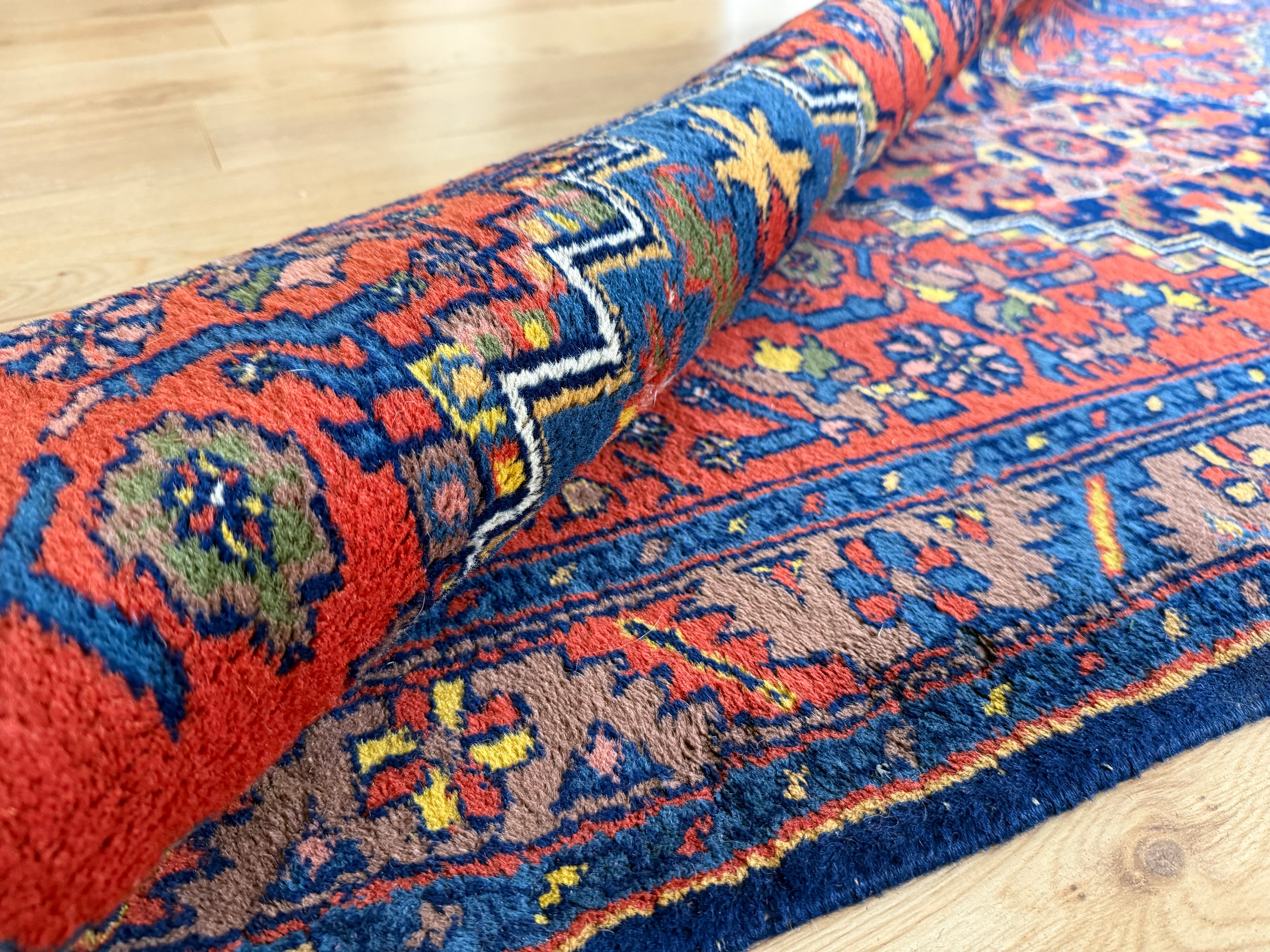 Handgeknoopte wollen loper – ca. 340 × 89 cm