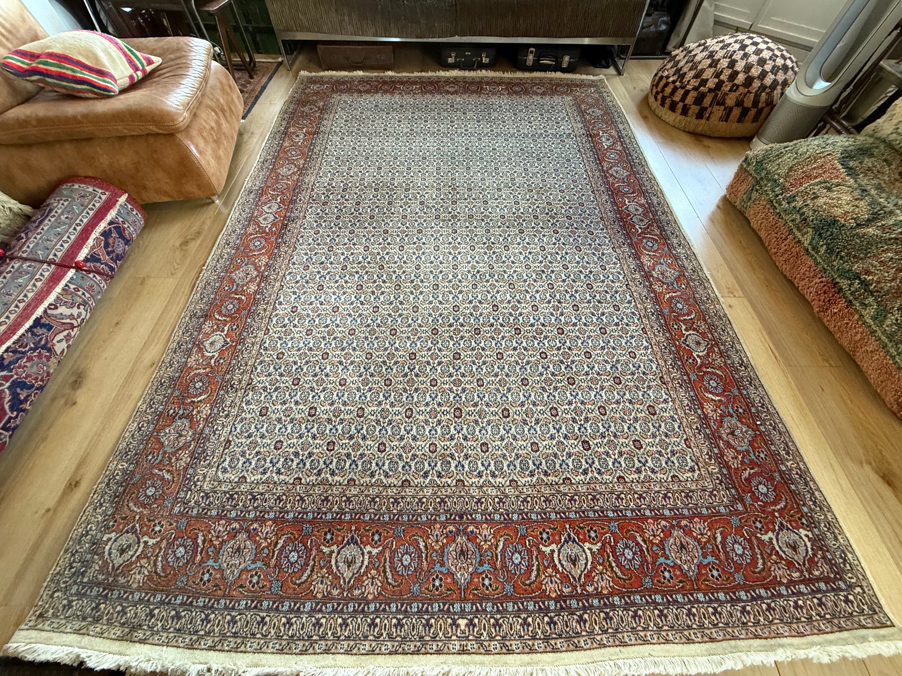 Handgeknoopt vintage oosters tapijt – Moud stijl – ca. 280 × 198 cm