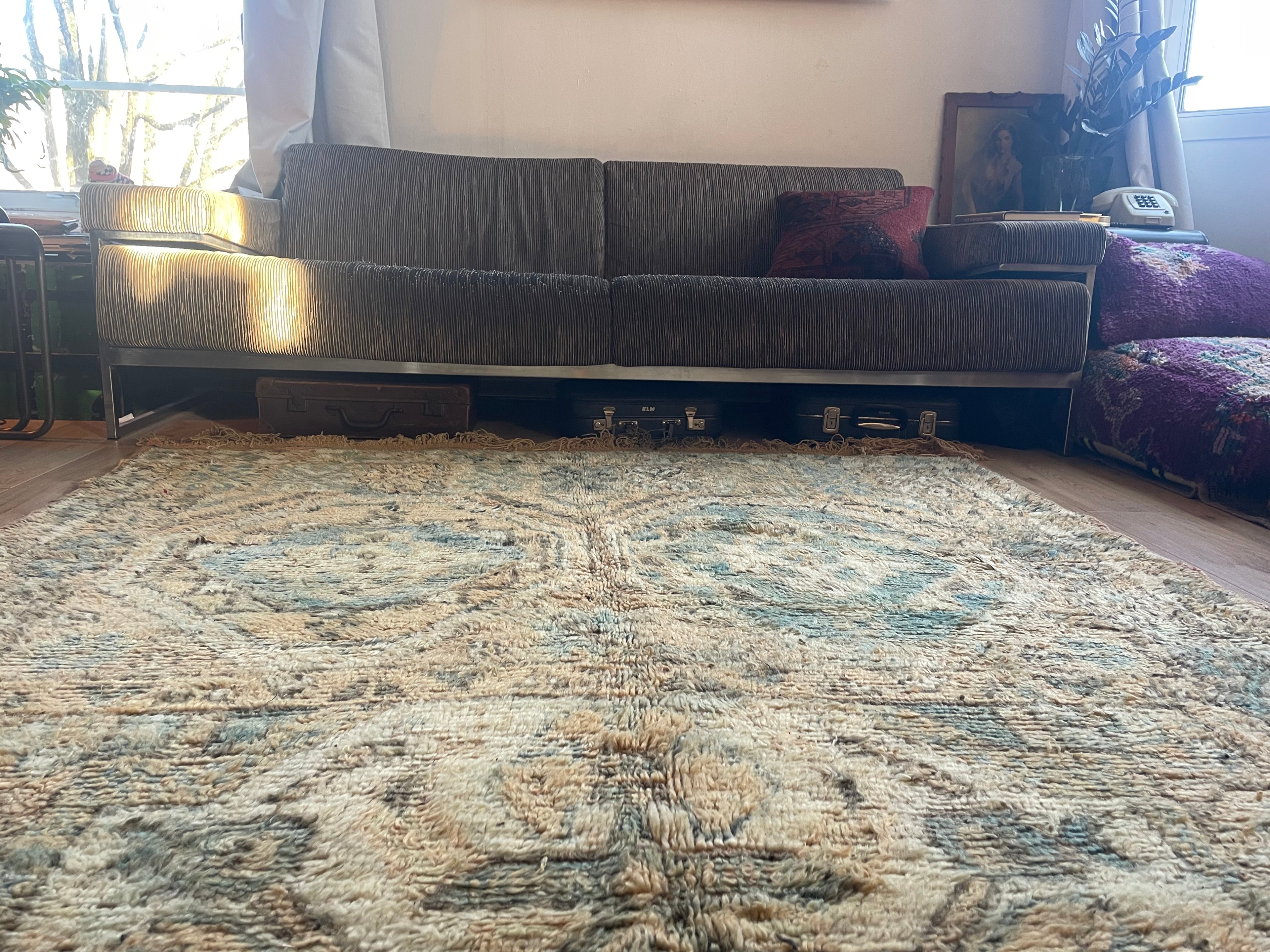 Handgeknoopt vintage tapijt uit Marokko – ca. 340 × 178 cm