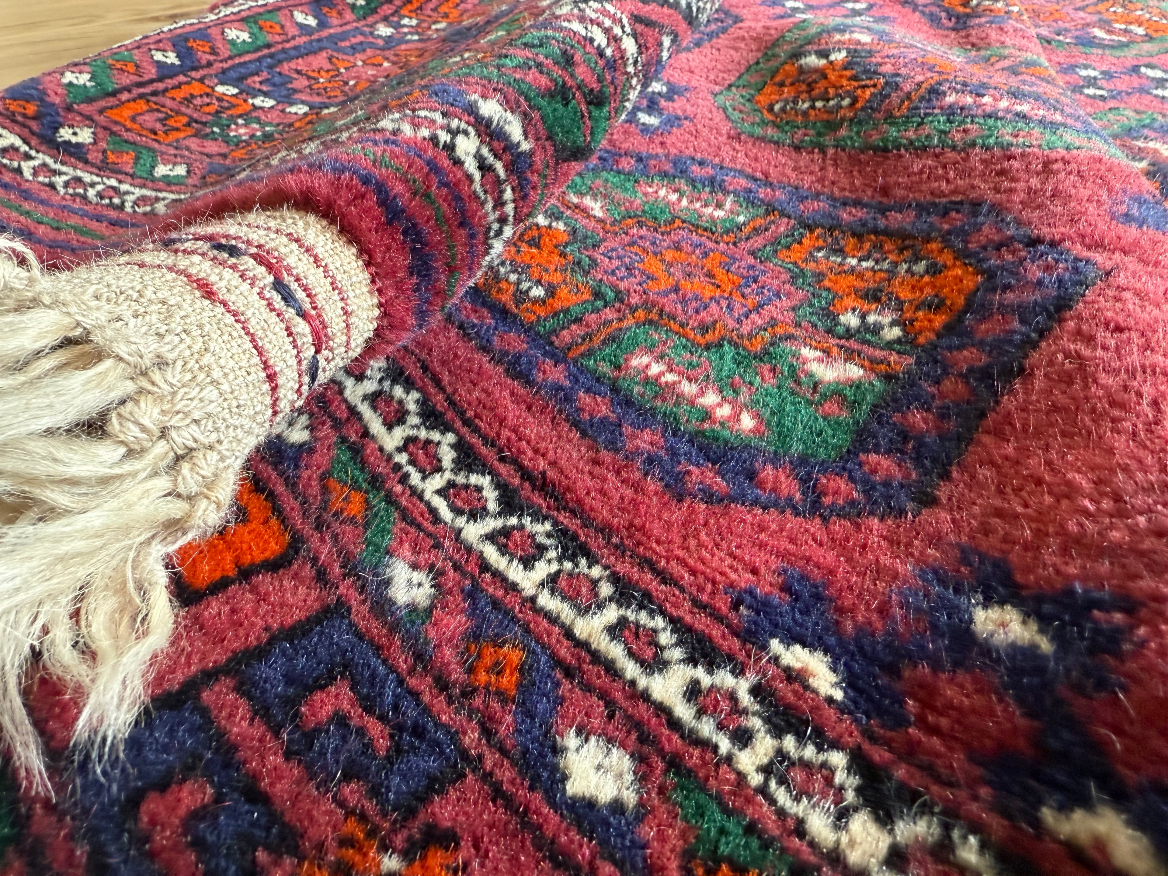 GEREINIGD Handgeknoopt Pakistaans Bochara tapijt 285×183 cm