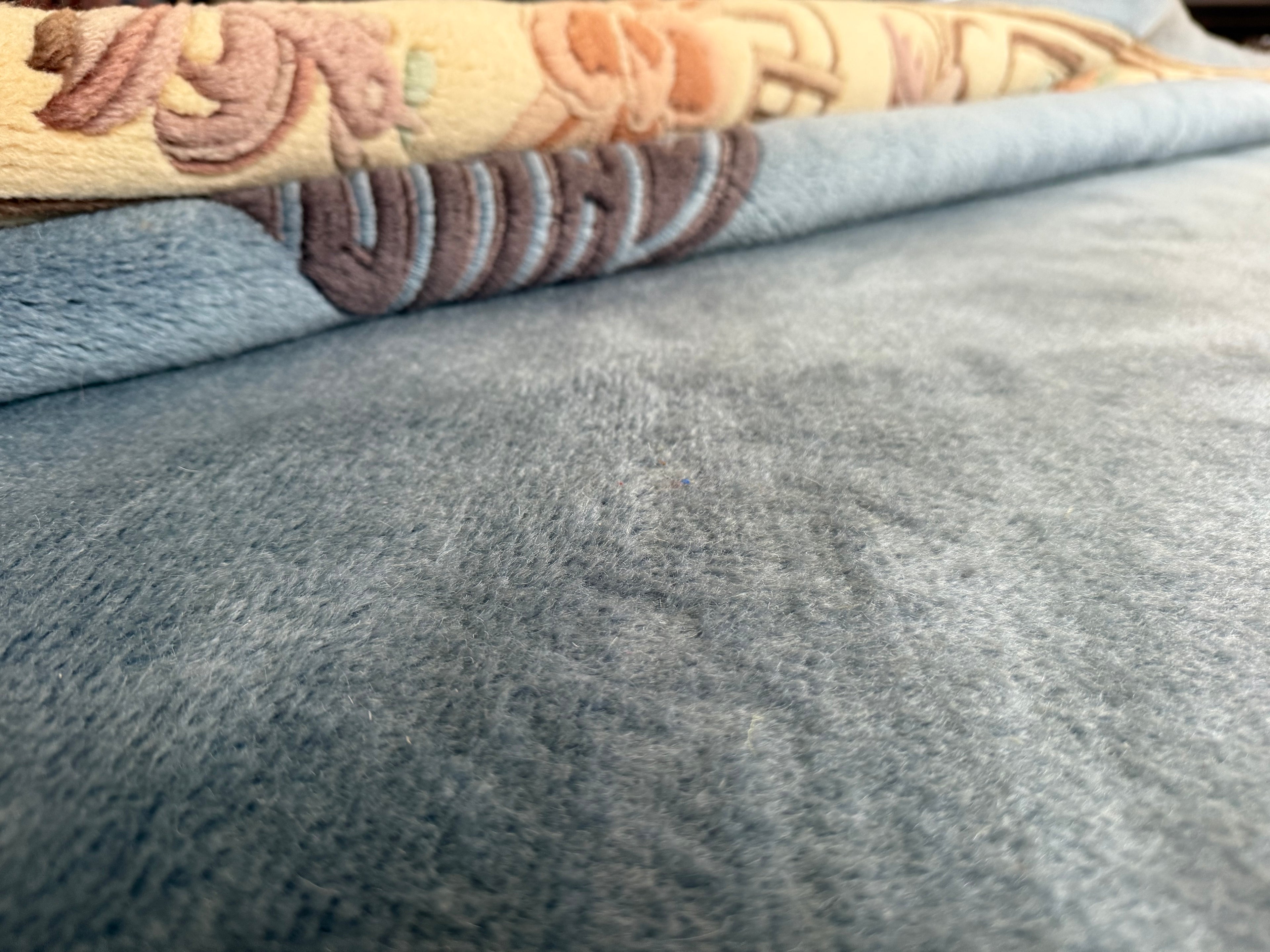 Soft Blue Chinees Deco Rug – 330 × 213 cm