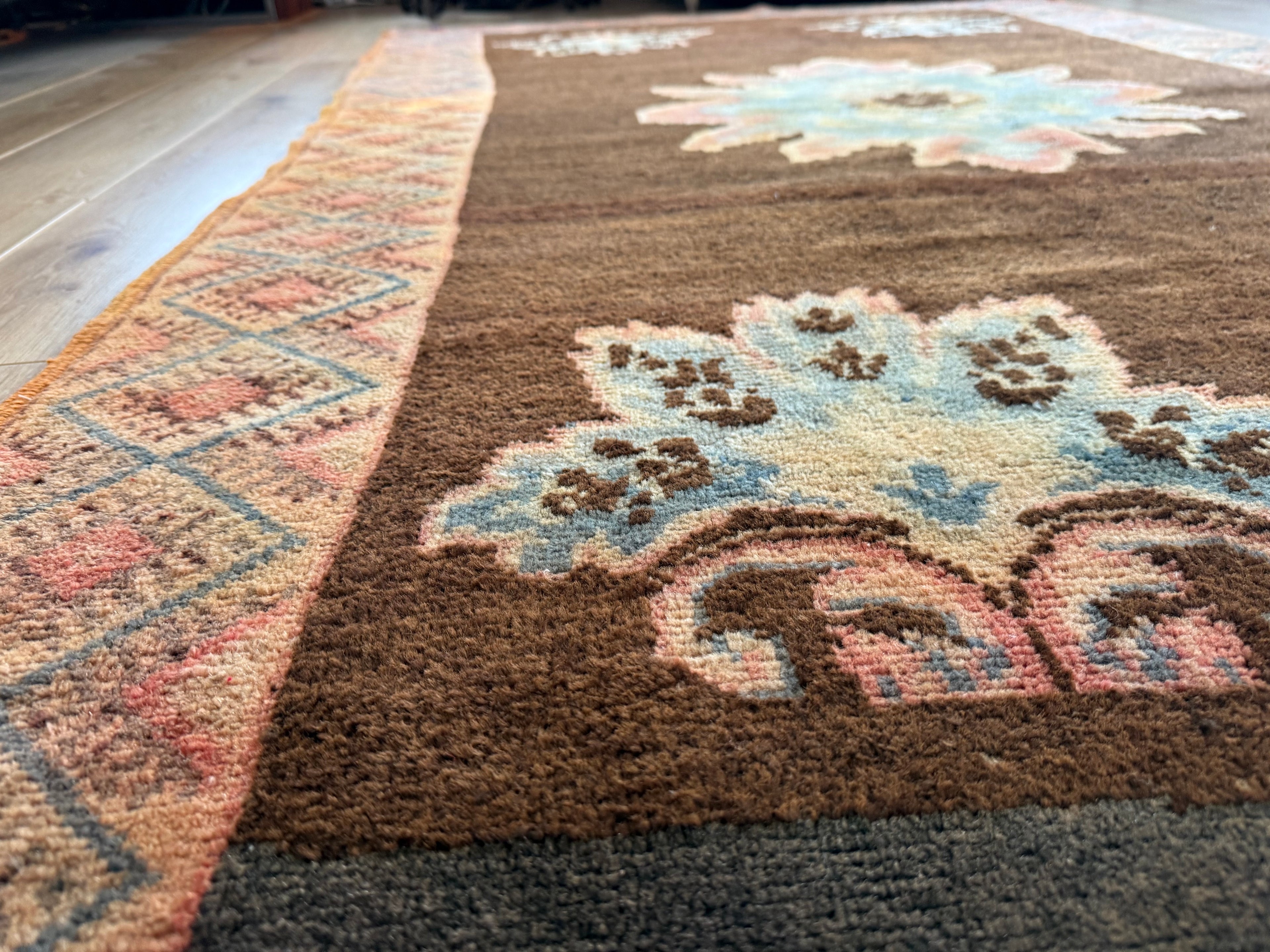 Vintage Marokkaans tapijt – 255 × 141 cm – ca. 1970–1990