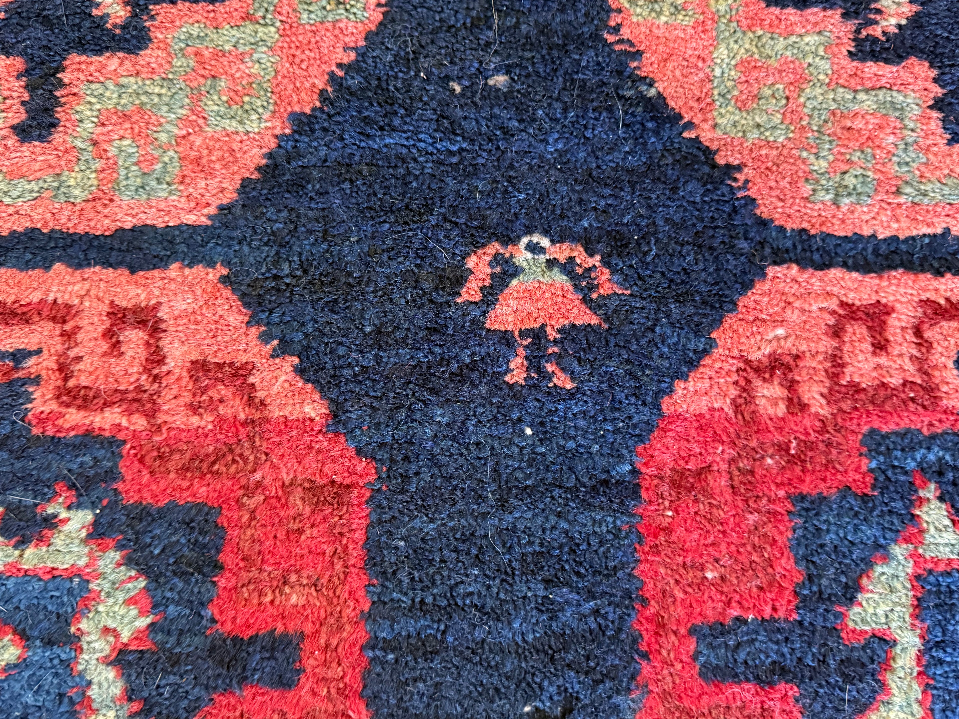 Handgeknoopt vintage tapijt – Zuid-Kaukasus (Karabagh / Kazak-stijl) – ca. 125 × 194 cm