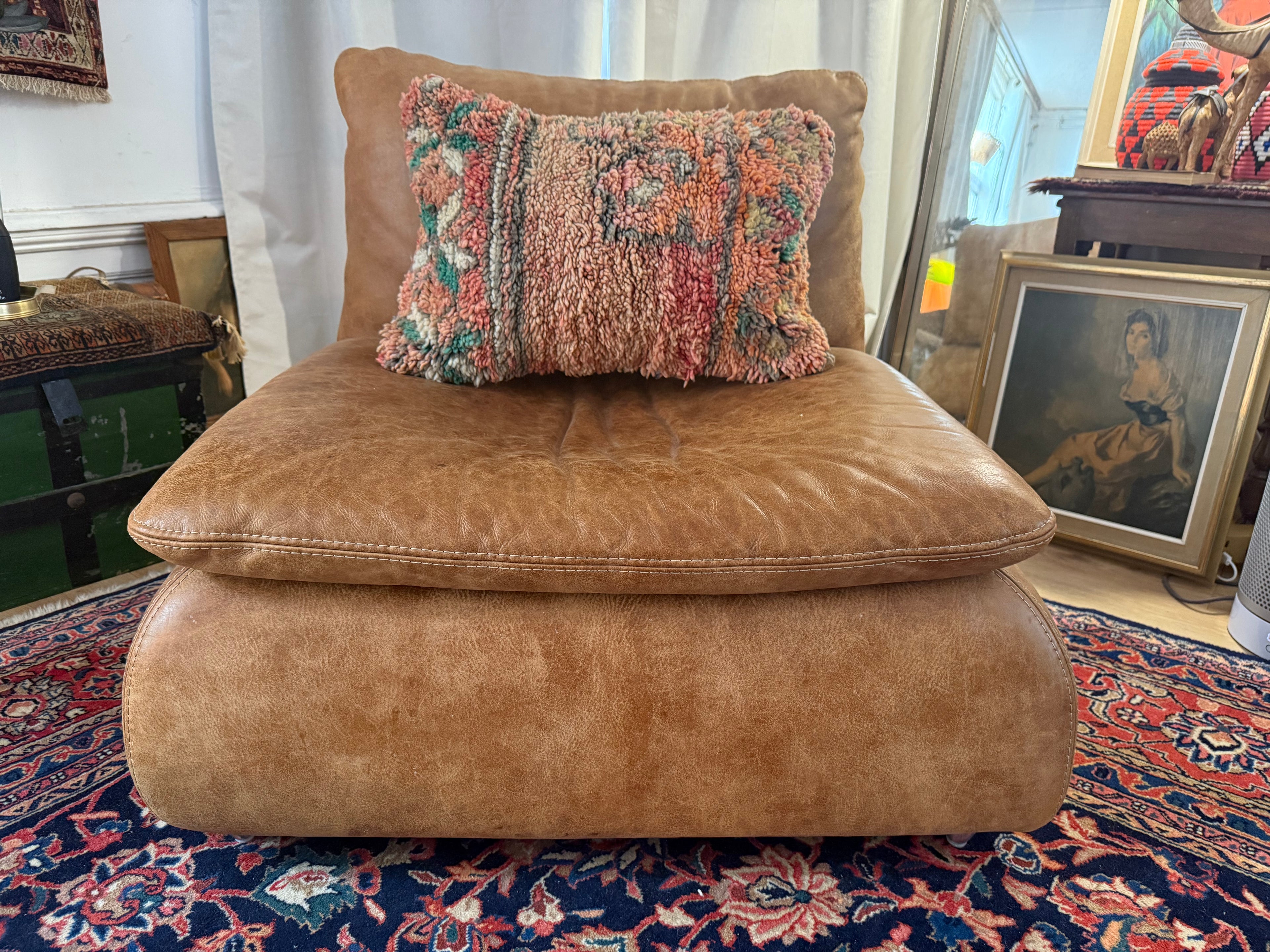 Handgemaakt kussen van een vintage Marokkaans tapijt –ca. 60 × 40 cm