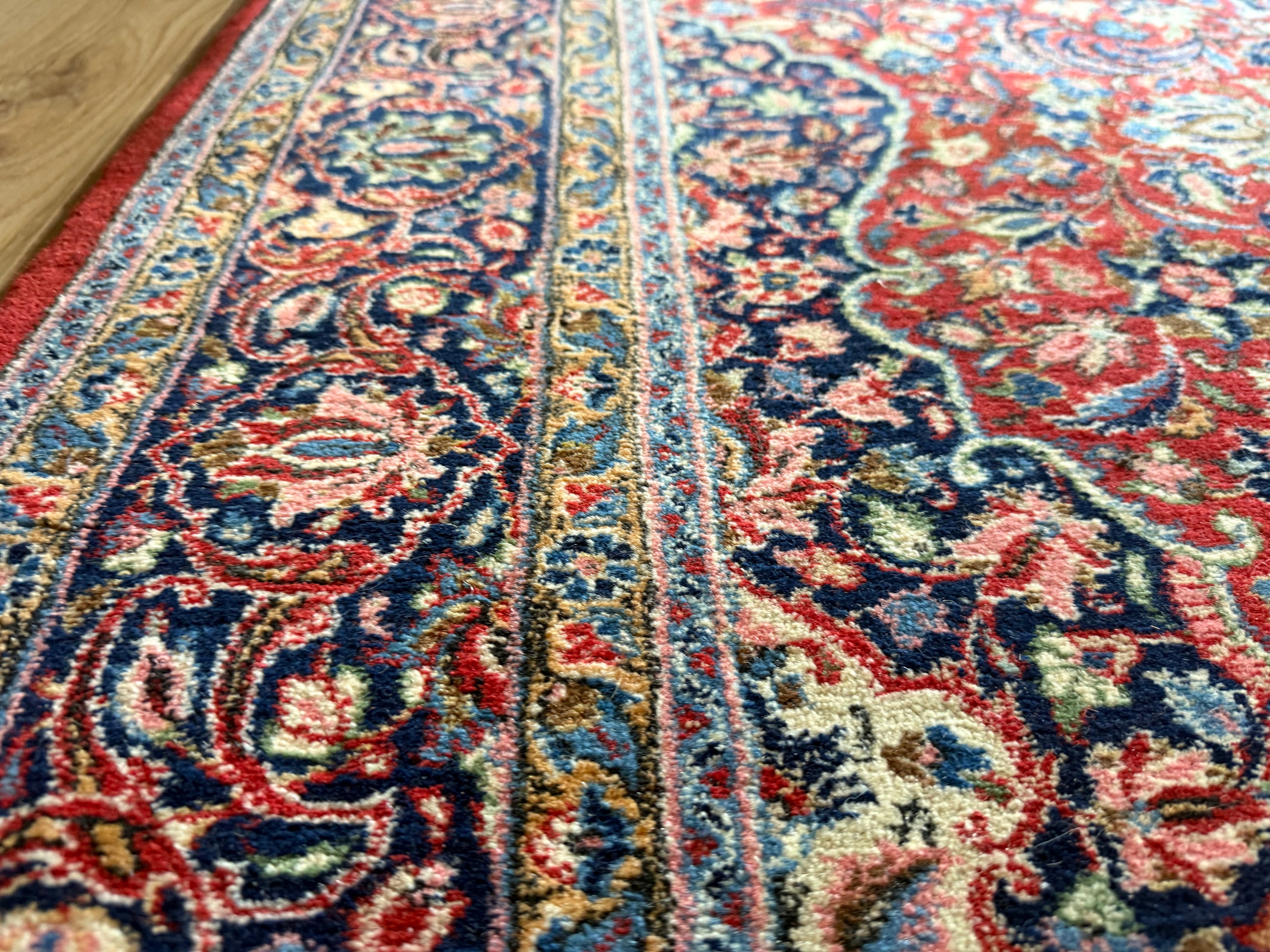 Vintage hand-knotted classic carpet 243 × 148 cm