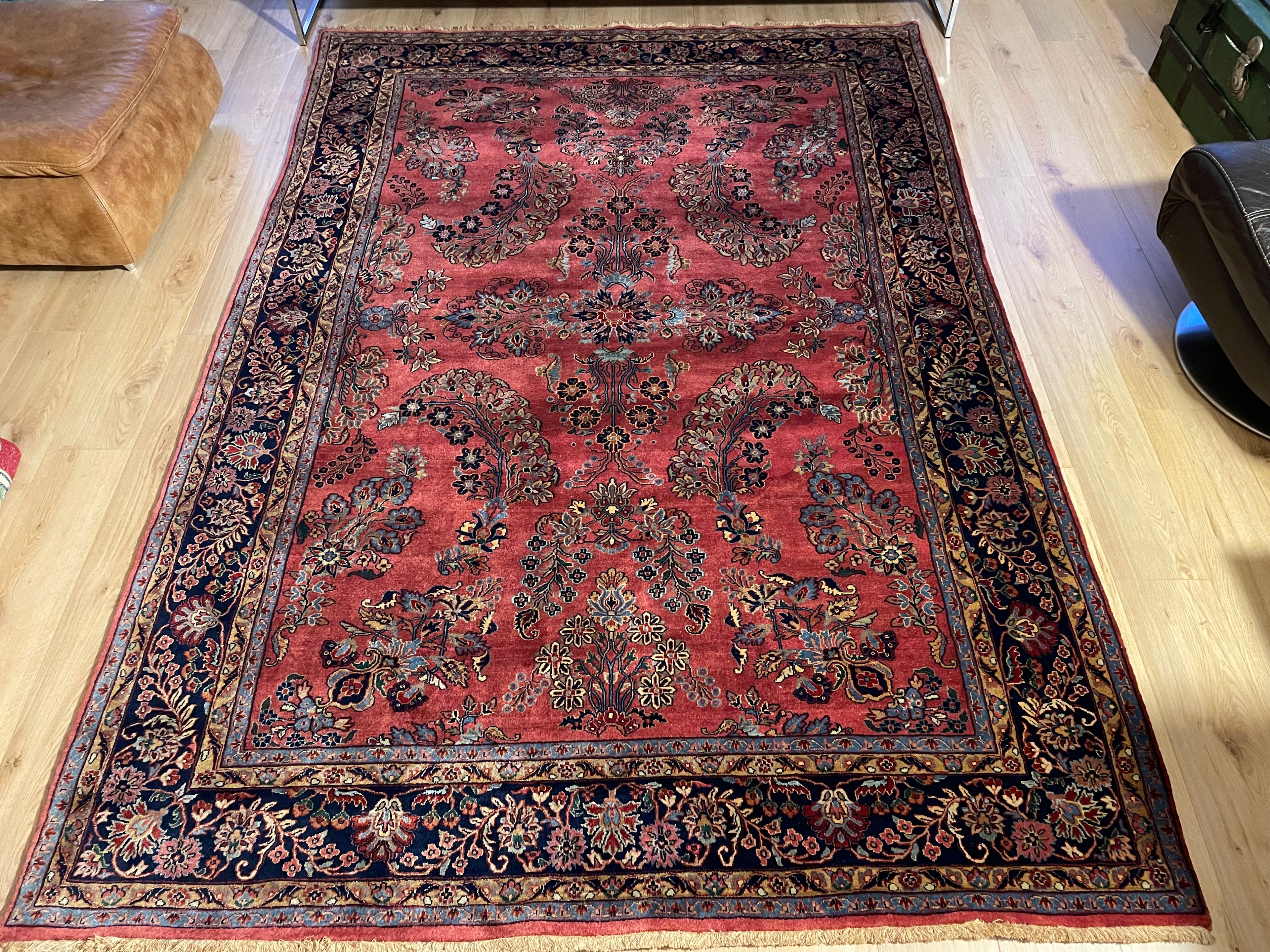 Handgeknoopt Oosterse Sarough tapijt – India – ca. 295 × 202 cm
