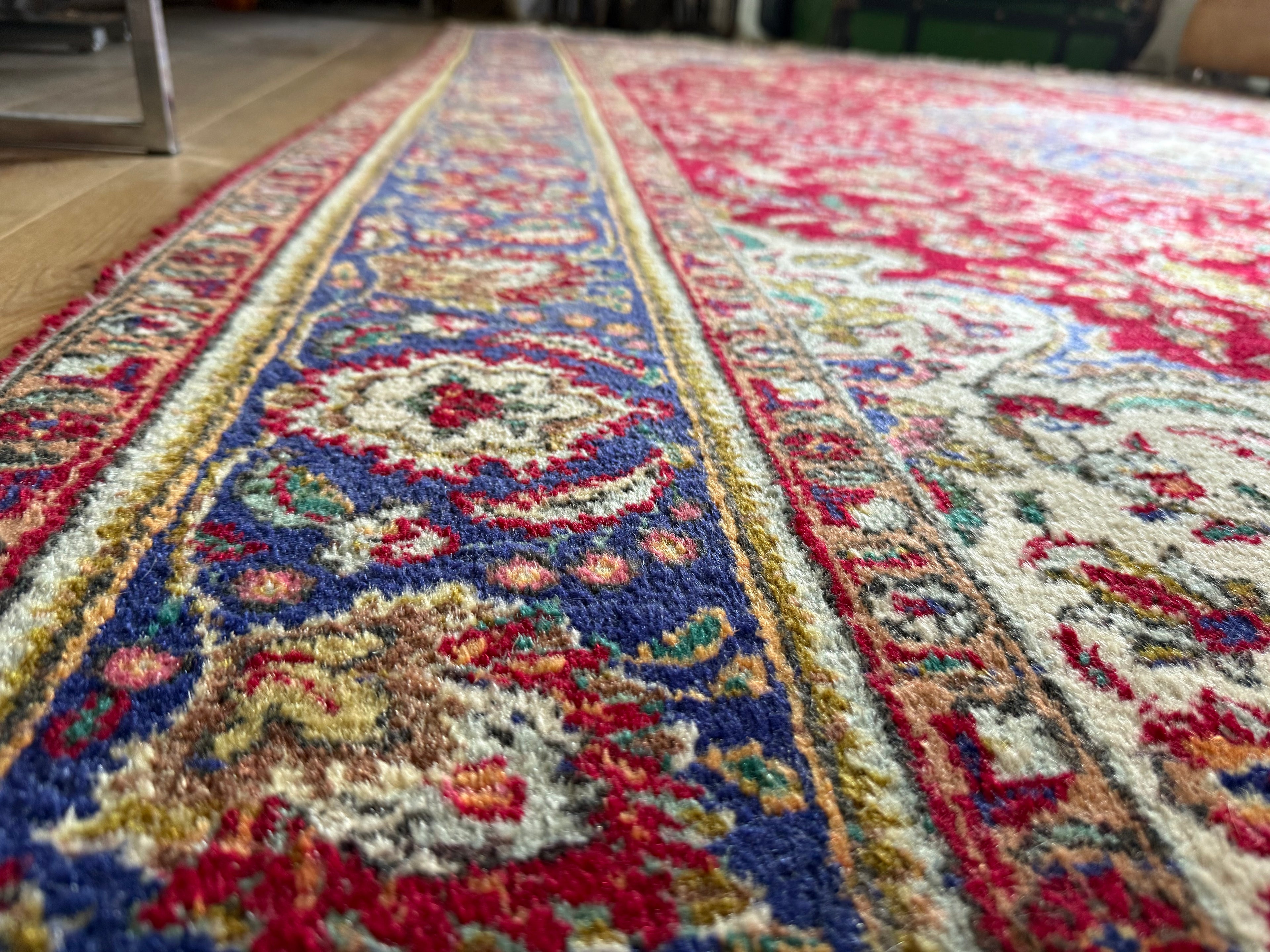 Handgeknoopt vintage Tabriz tapijt – ca. 301 × 205 cm