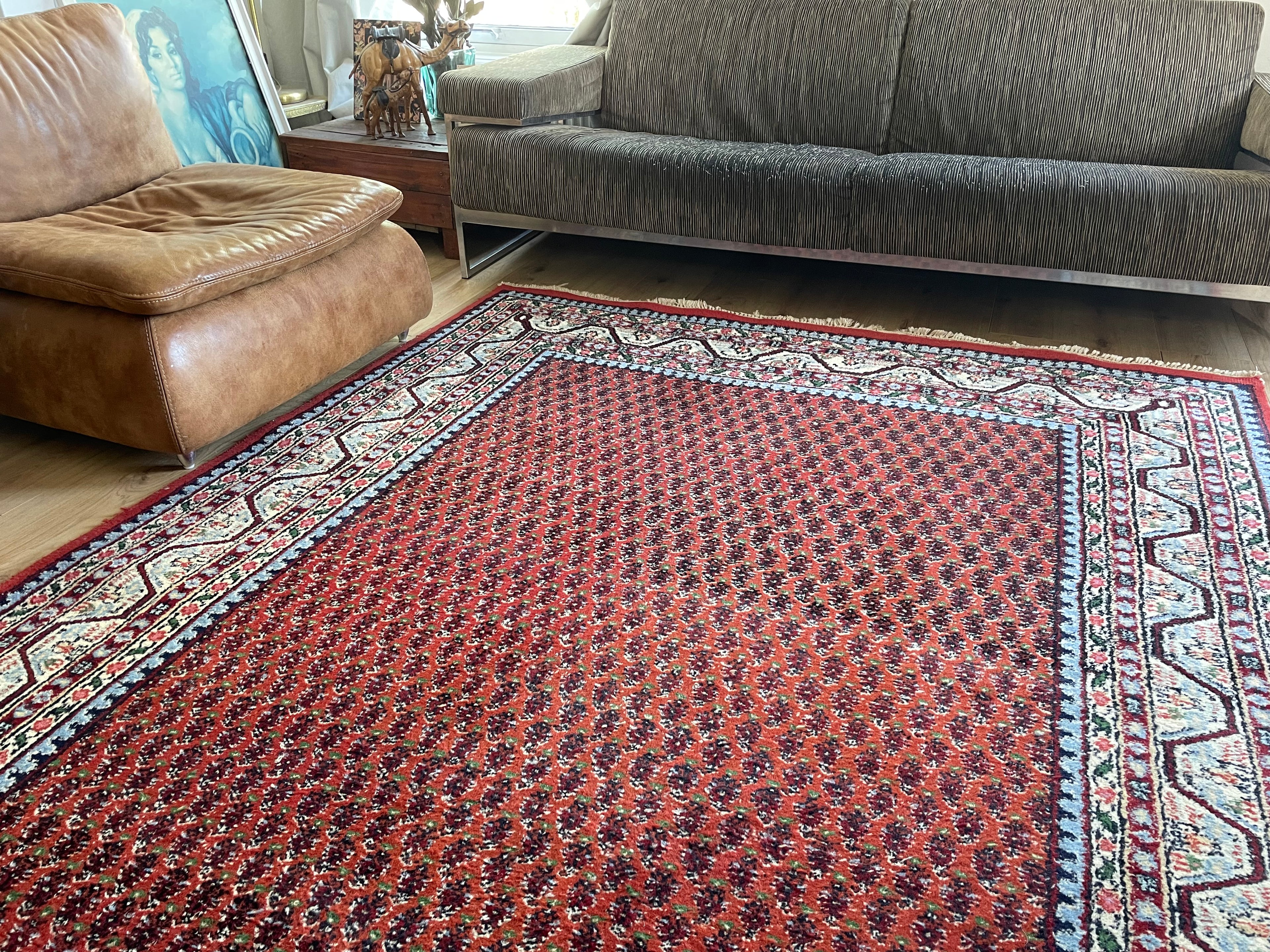 Handgeknoopt vintage vloerkleed – Sarough Mir – ca. 295 × 192 cm