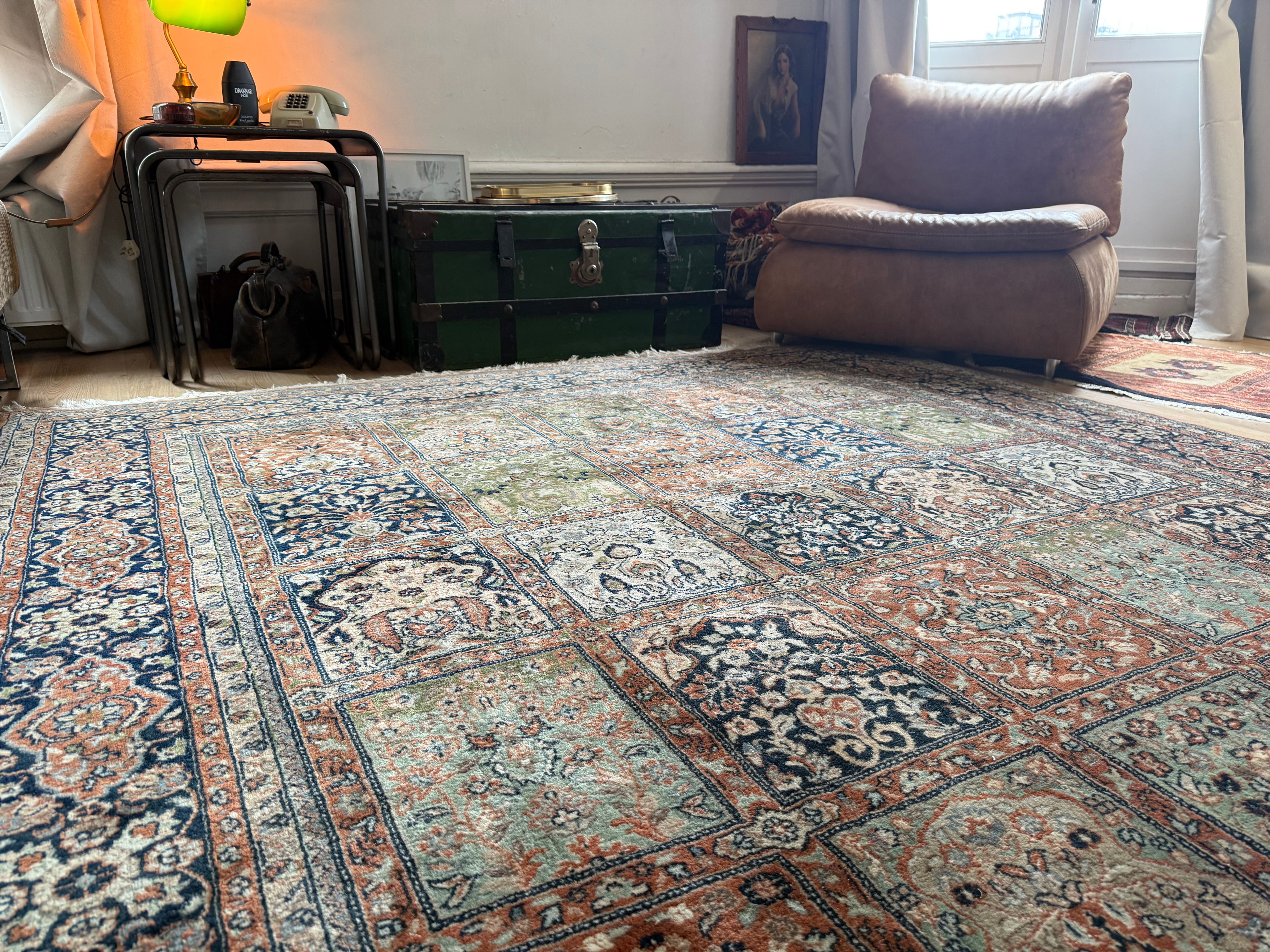 Handgeknoopt vintage Oosters India Bachtiari stijl tapijt – ca. 310 × 206 cm