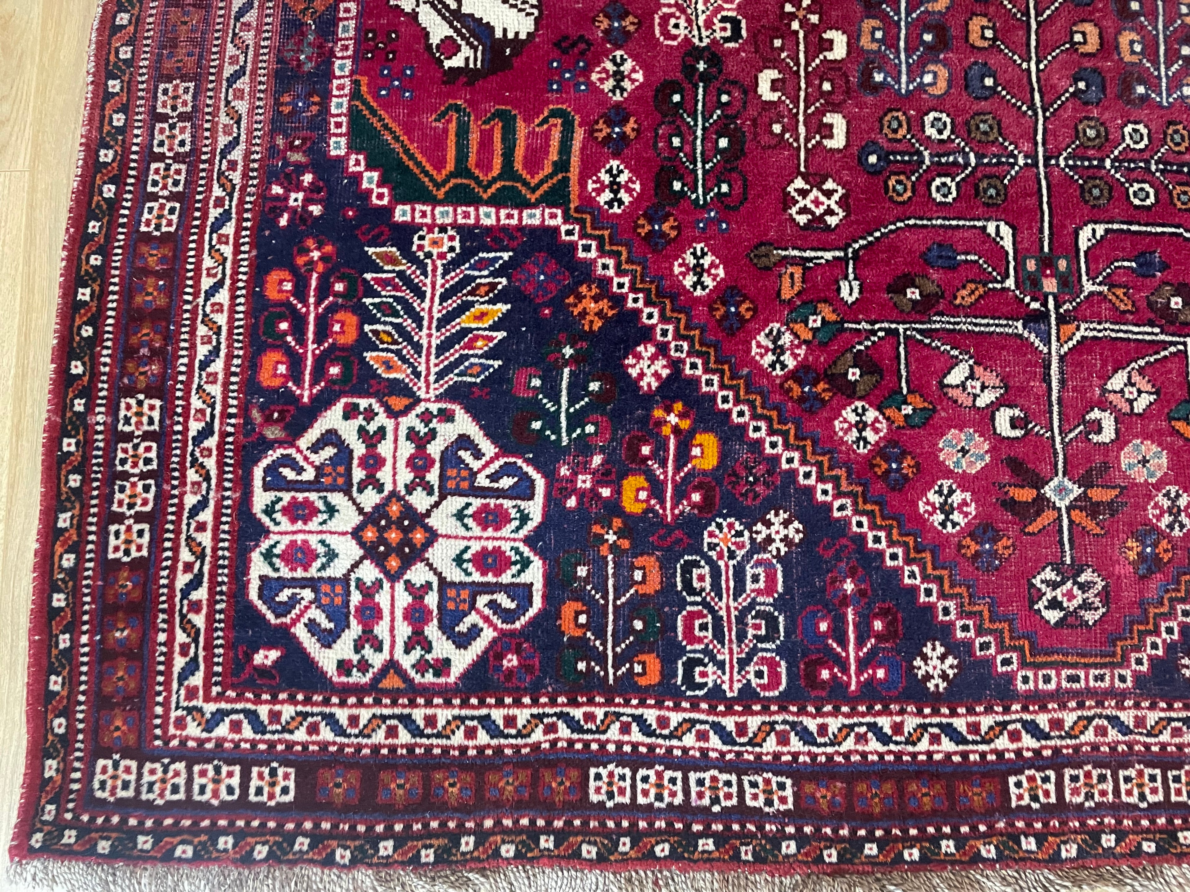 Handgeknoopt Vintage Oosters tapijt – ca. 248 × 182 cm