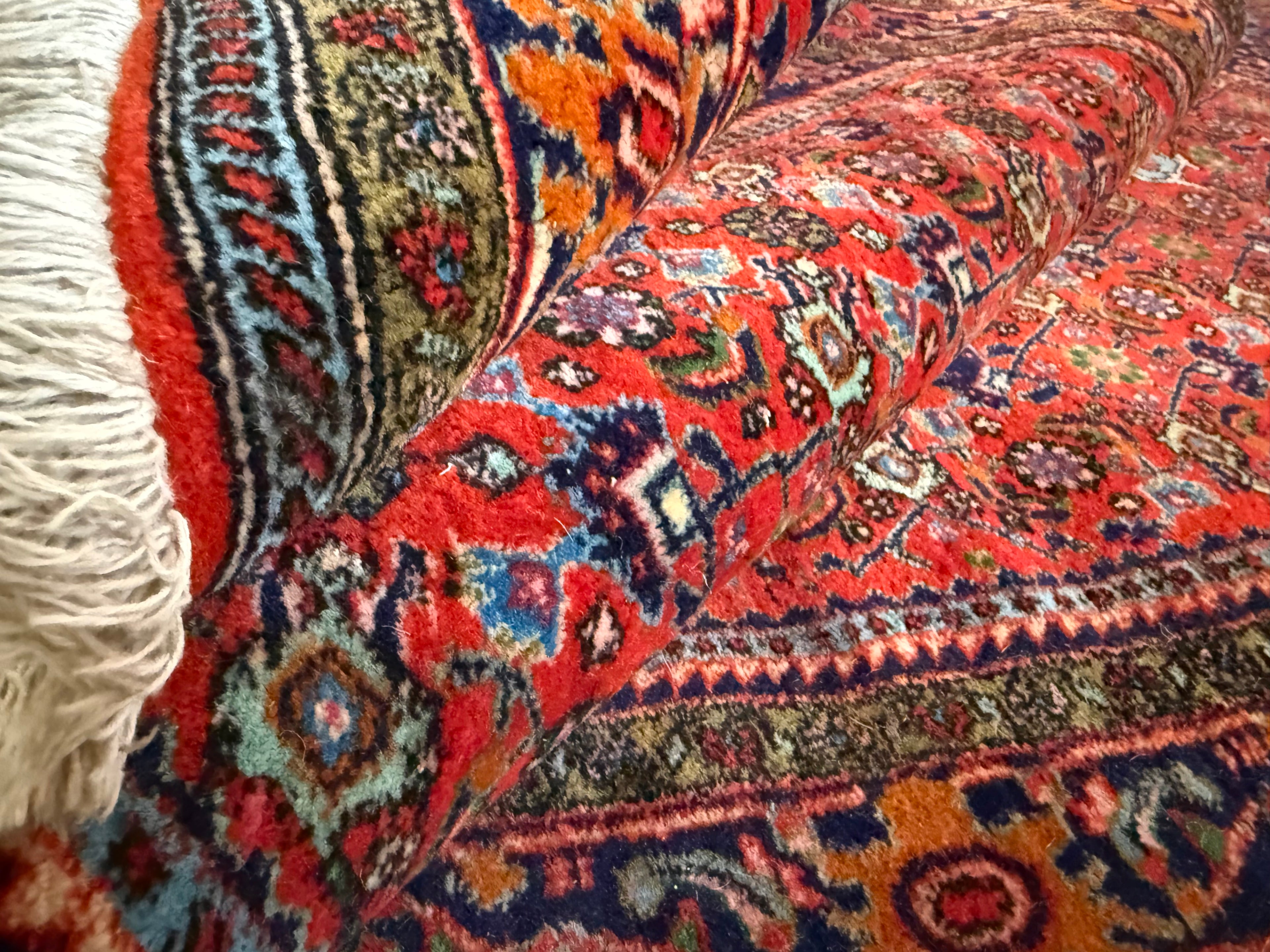 Vintage klassiek handgeknoopt tapijt – ca. 192 × 106 cm