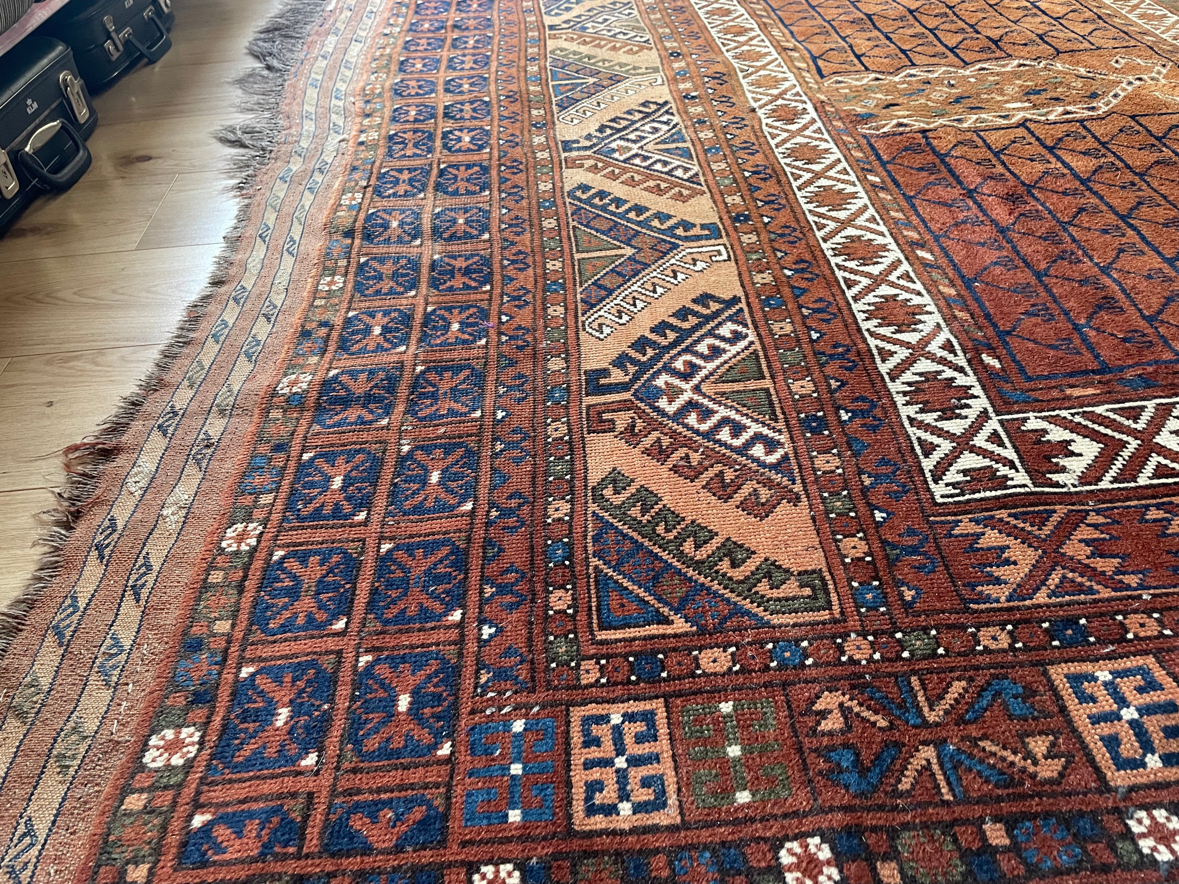 Handgeknoopt vintage tapijt – ca. 250 × 194 cm