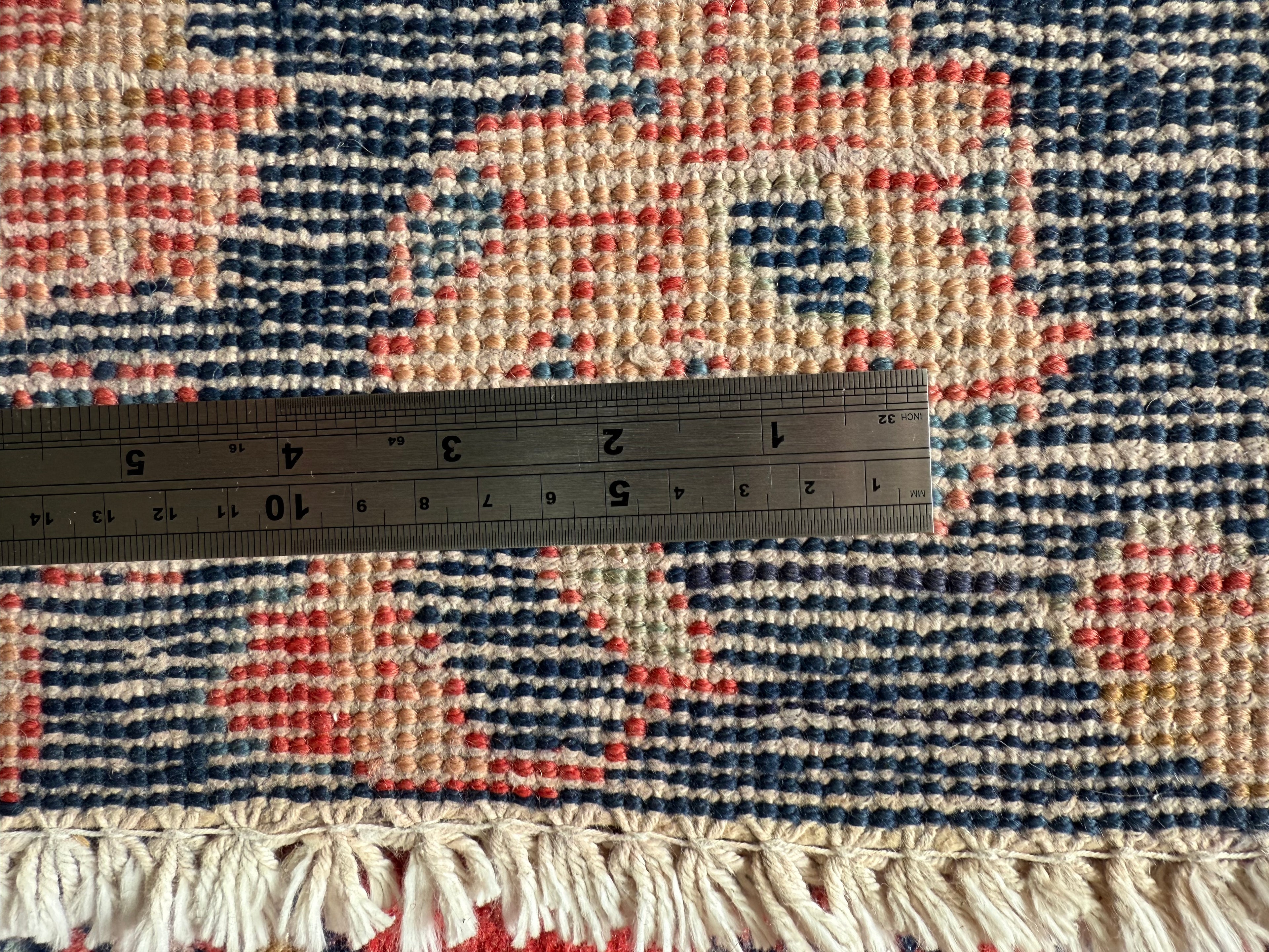 Handgeknoopt vintage Oosters Tapijt Kashan stijl – ca. 213 × 292 cm