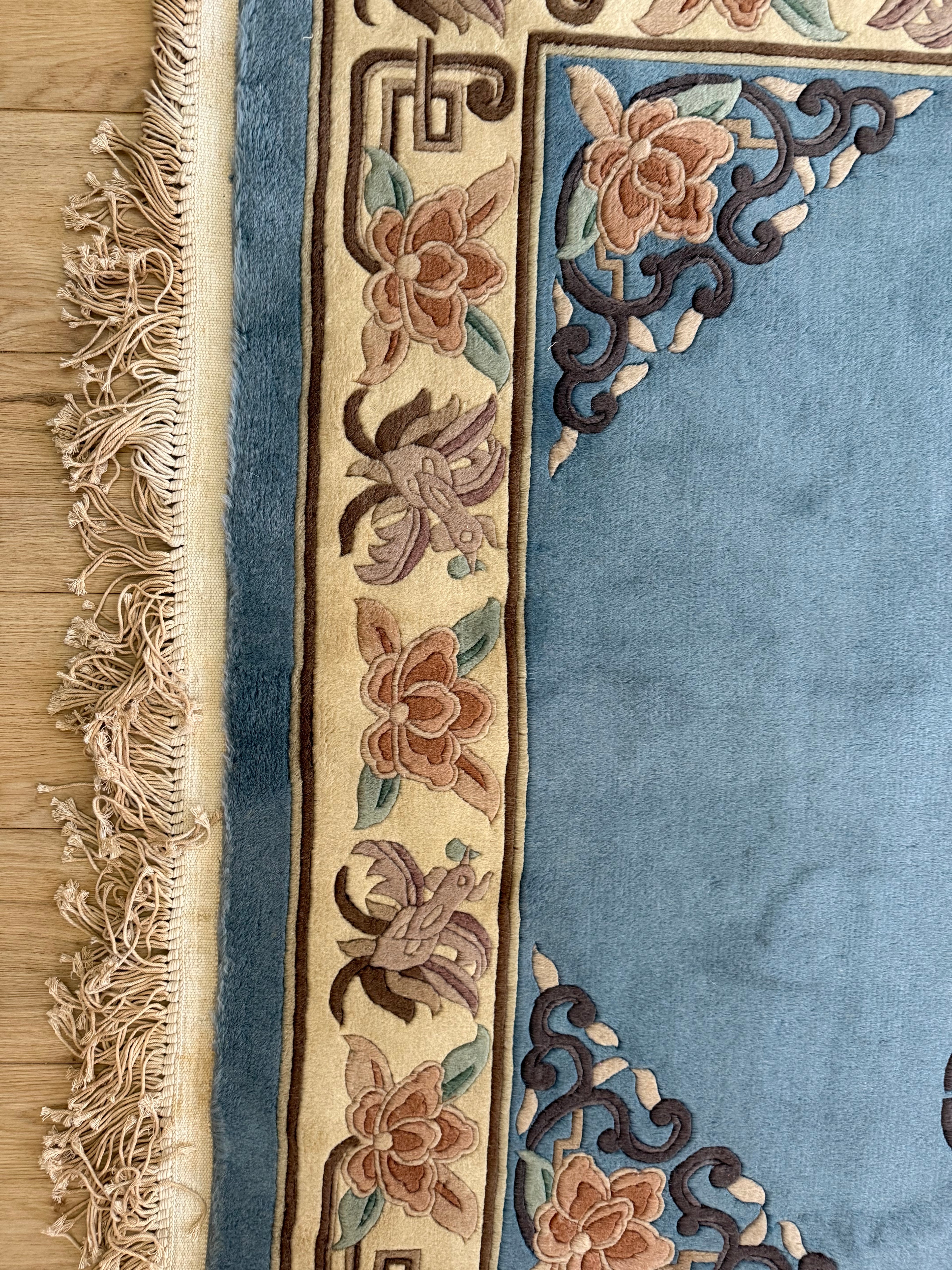 vintage Chinees Deco-tapijt – ca. 155 × 248 cm