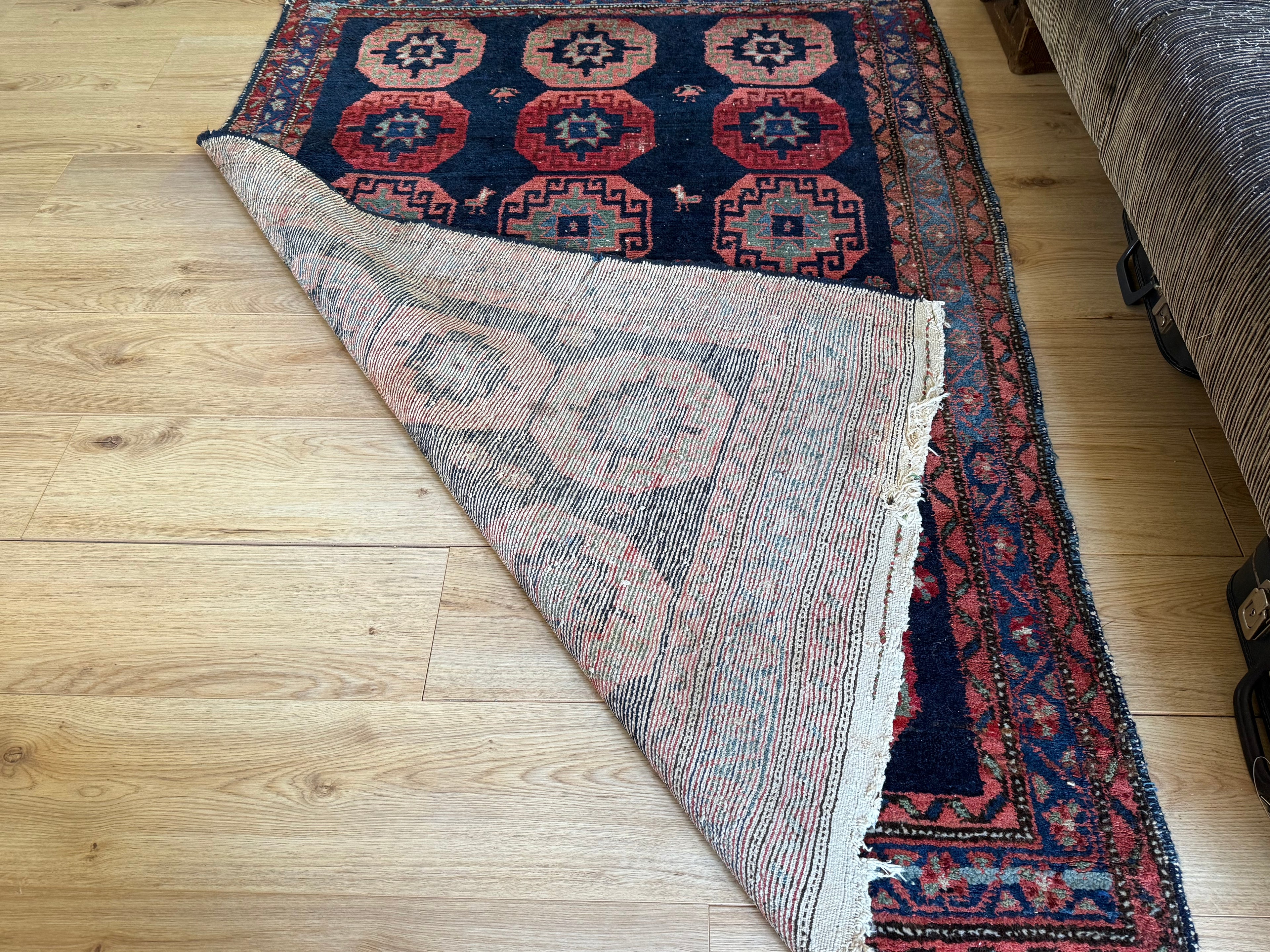 Handgeknoopt vintage tapijt – Zuid-Kaukasus (Karabagh / Kazak-stijl) – ca. 125 × 194 cm