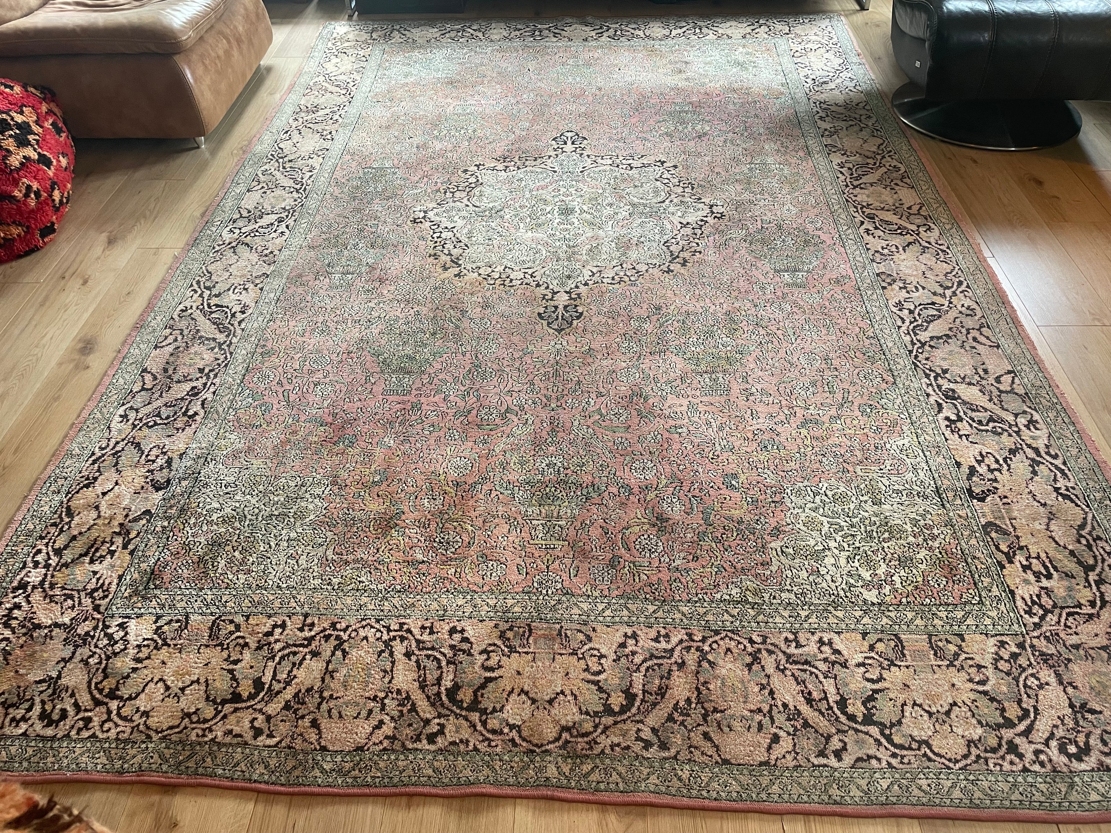 Hand-knotted vintage Kashmir carpet – approx. 325 × 216 cm