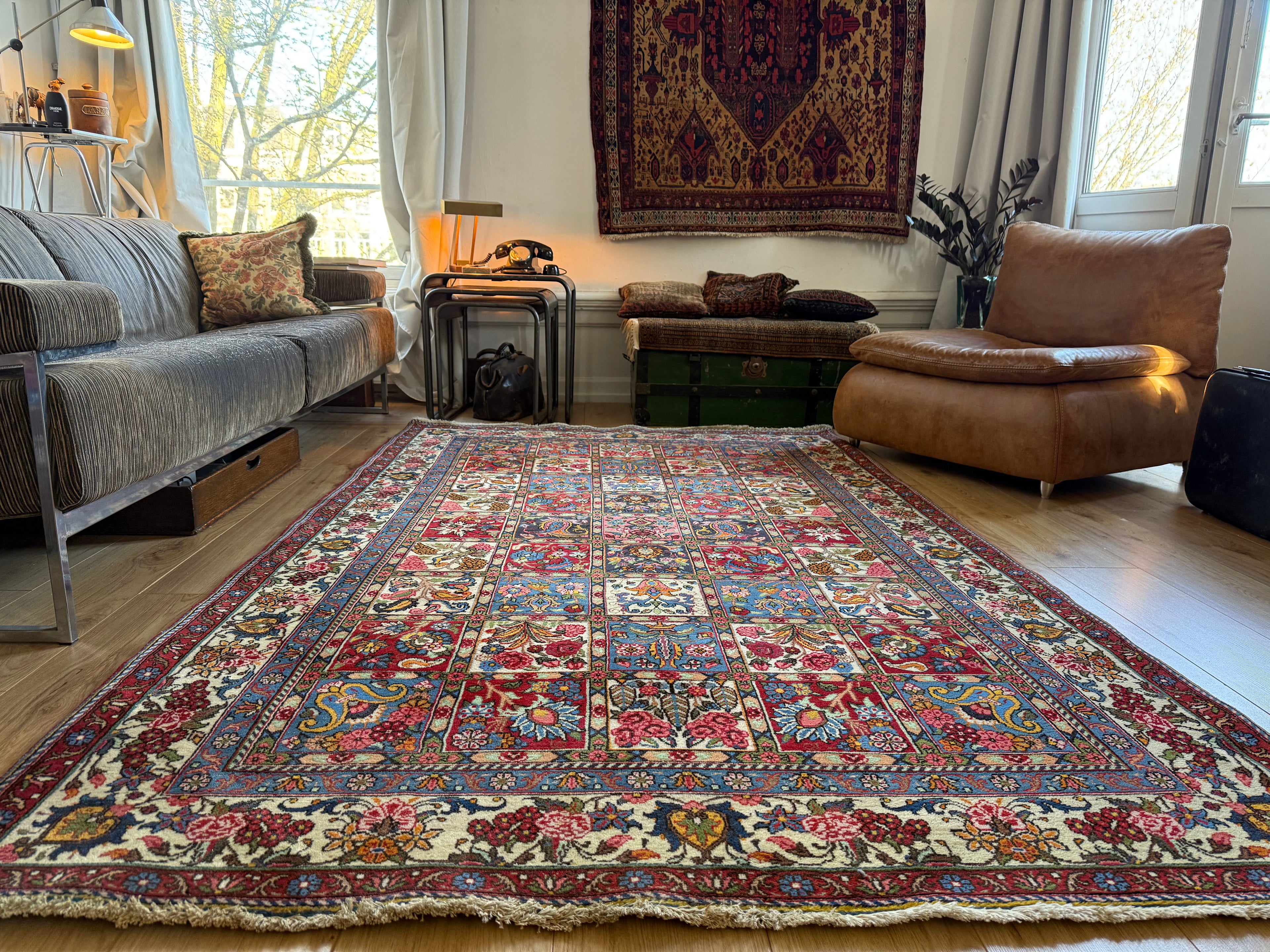 Hand-knotted Garden Design Rug – 258 × 157 cm