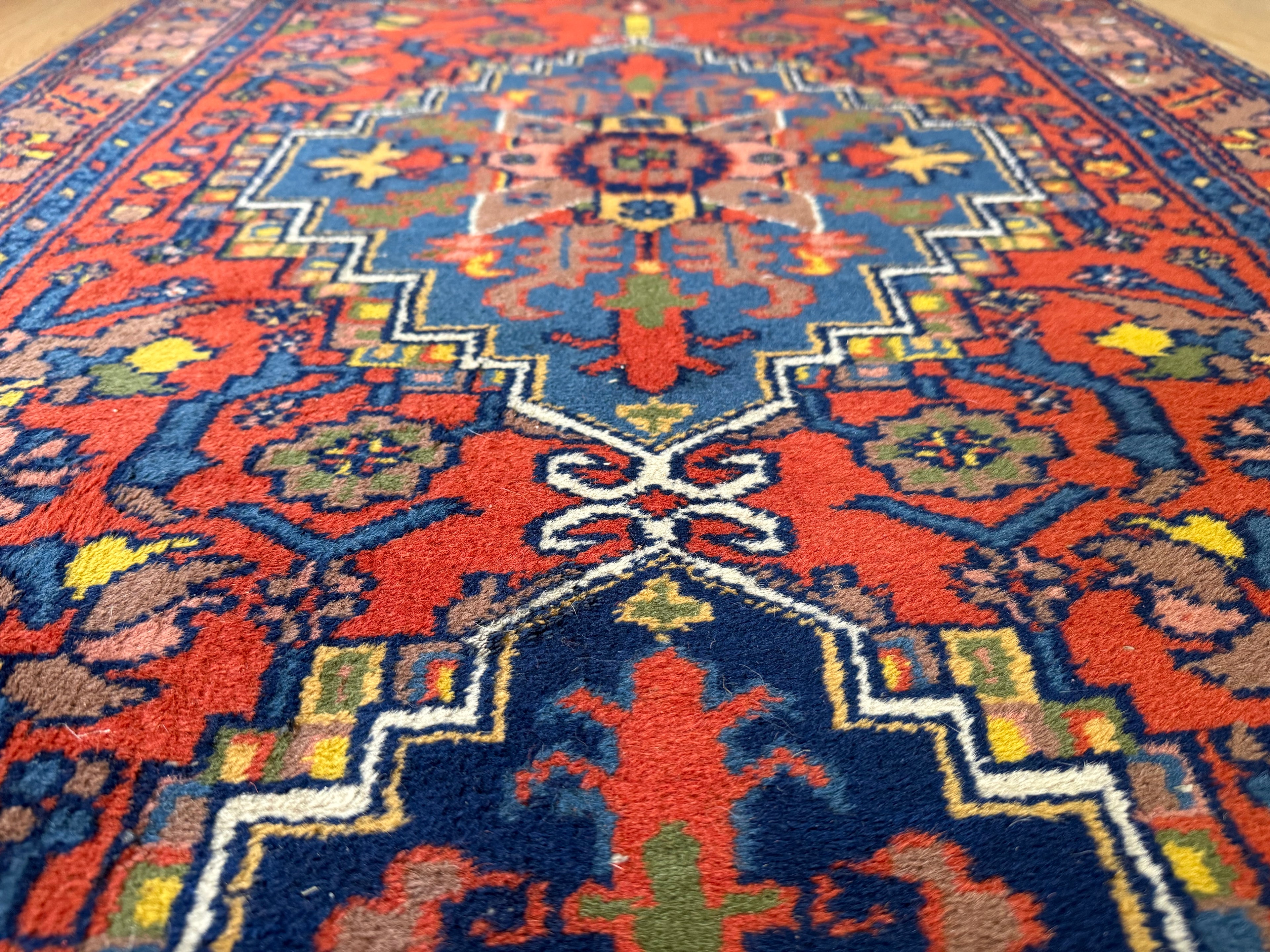 Handgeknoopte wollen loper – ca. 340 × 89 cm