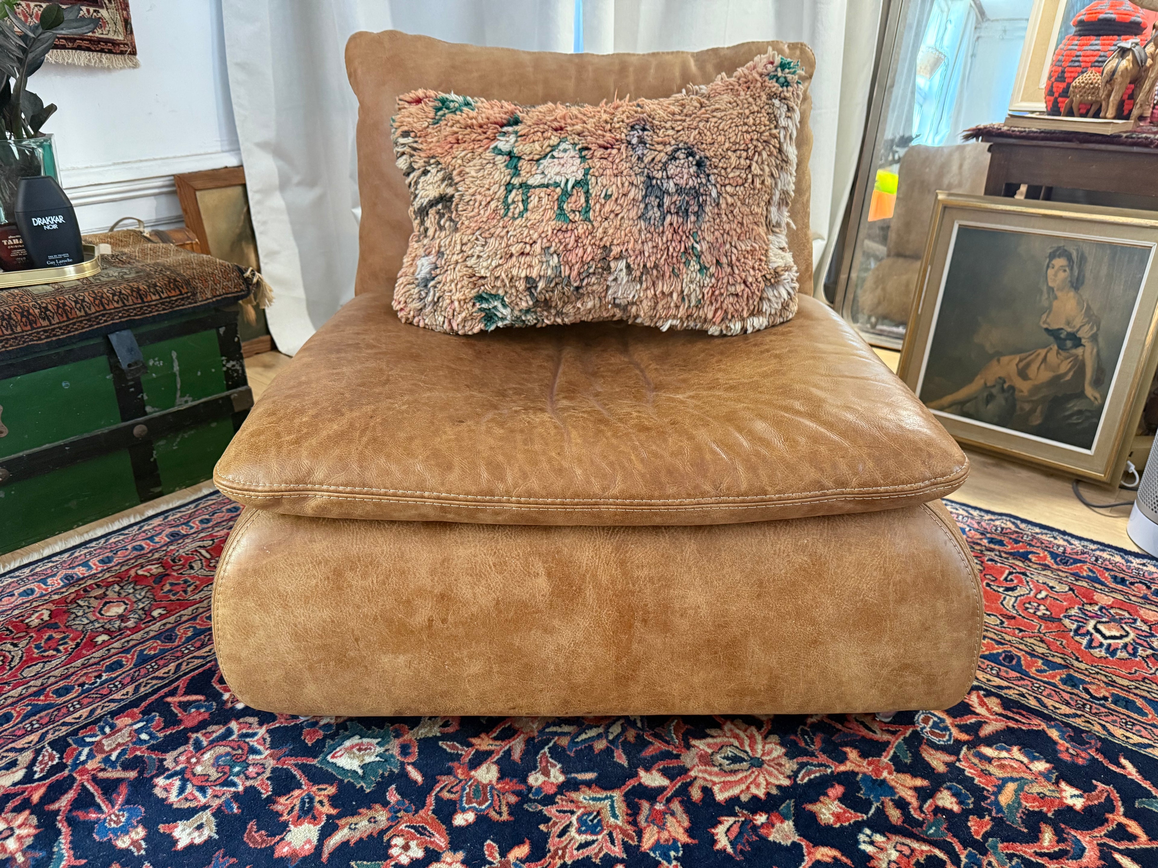 Handgemaakt kussen van een vintage Marokkaans tapijt ca. 60 × 40 cm