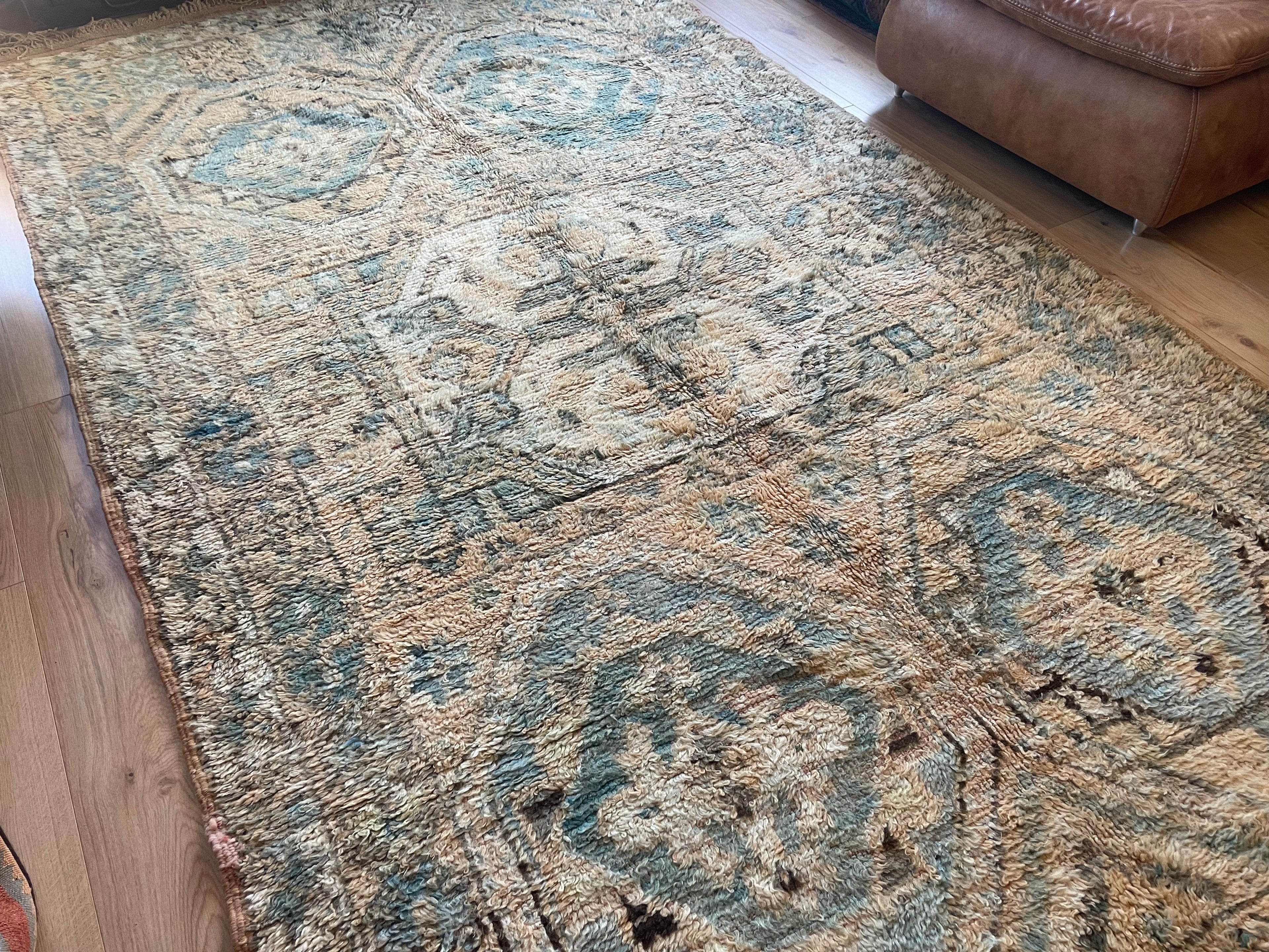 Handgeknoopt vintage tapijt uit Marokko – ca. 340 × 178 cm