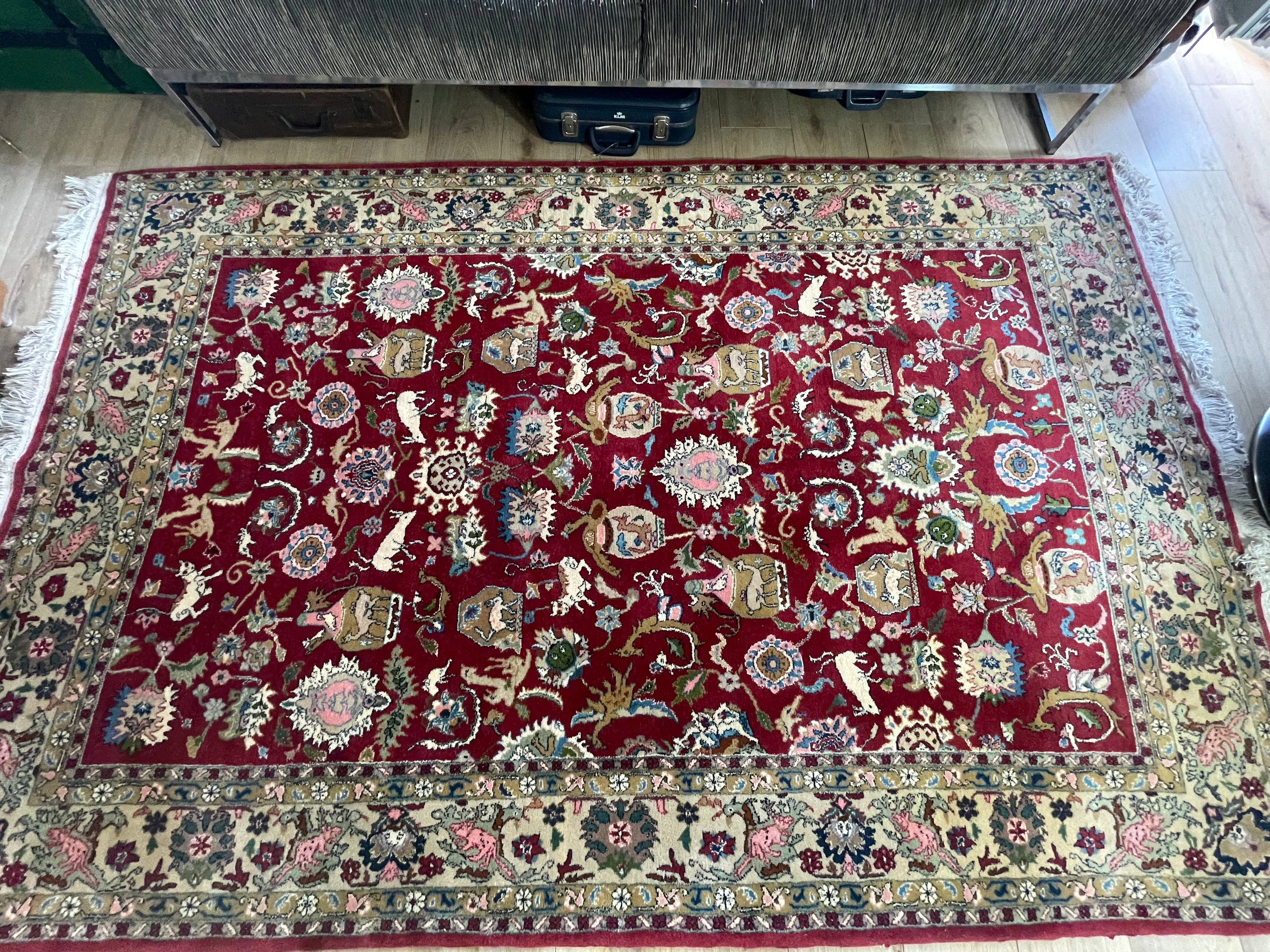 Handgeknoopt vintage Oosters tapijt – ca. 265 × 162 cm
