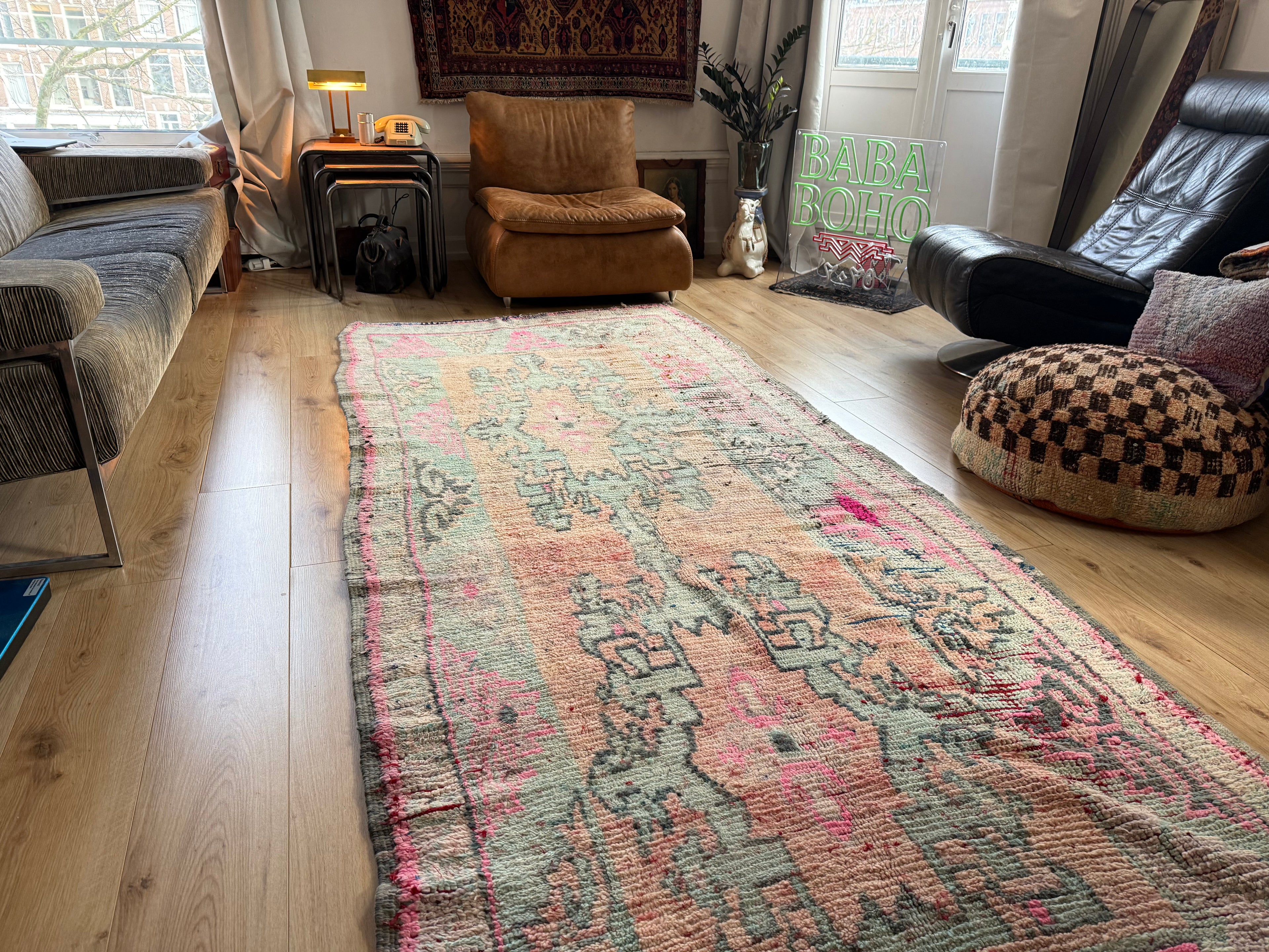 Vintage Marokkaans Berber tapijt (ca. 1950–1970) – 355 × 137 cm