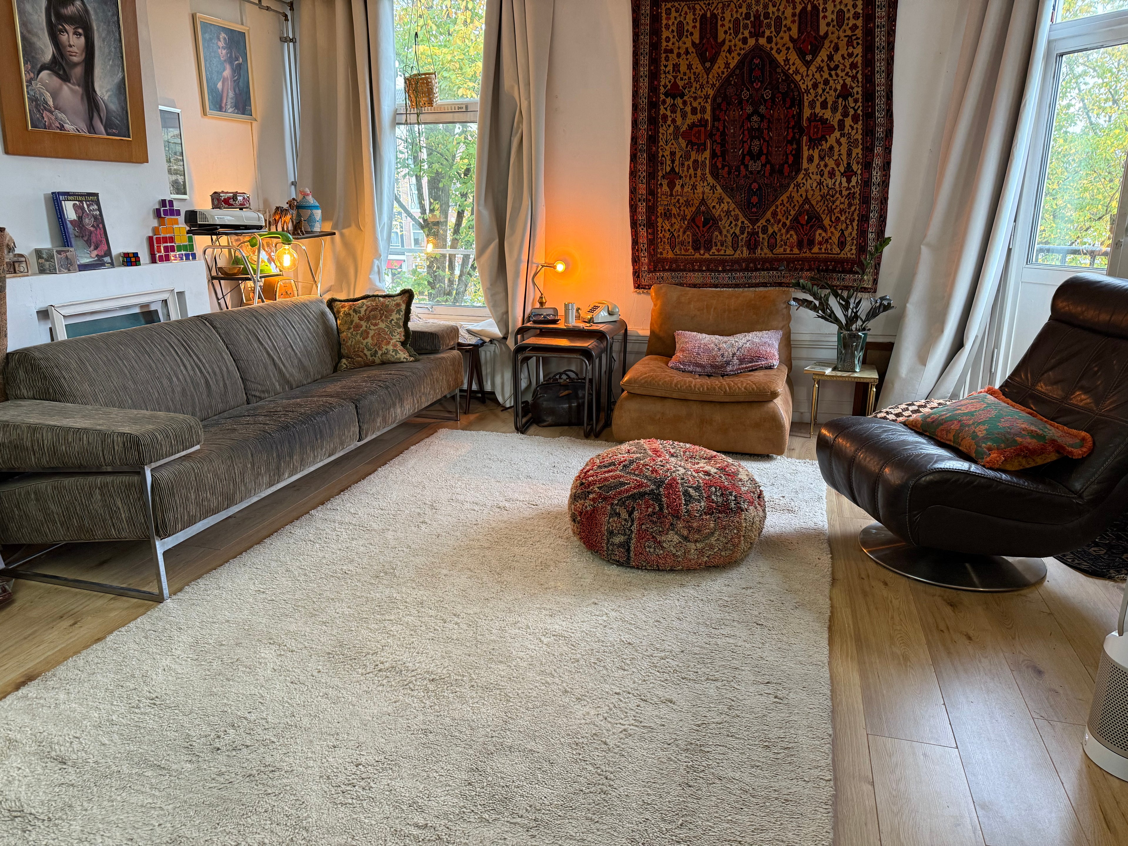 Handgeknoopt Berber tapijt – ca. 295 × 198 cm luxe atelier uitvoering
